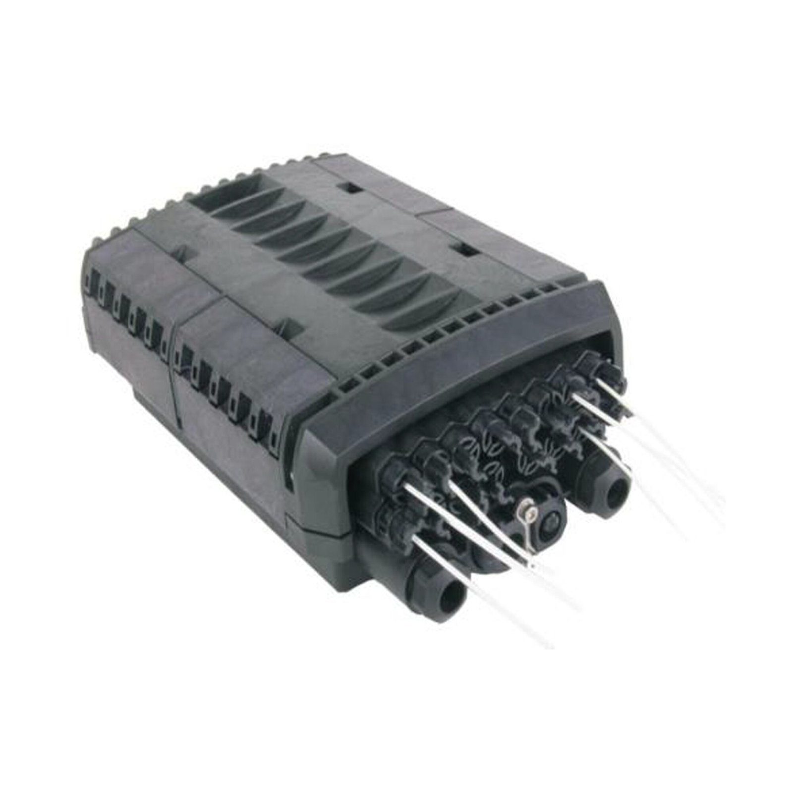 Caja de Distribución de Fibra Óptica para 24 Empalmes con 16 Acopladores SC/APC. Enterrado Directo, IP68, Splitter 1×16 Incluido con Conectores SC/APC LP-FAT16DB - LINKEDPRO BY EPCOM