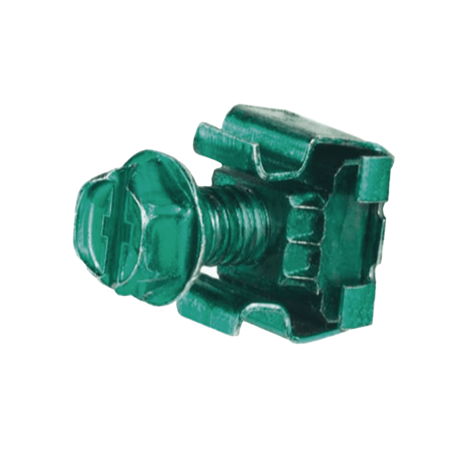 KIT 4 Tuercas Enjauladas No. 12-24, 4 Tornillos Rosca 1/2″ Verde. CNB4K - PANDUIT