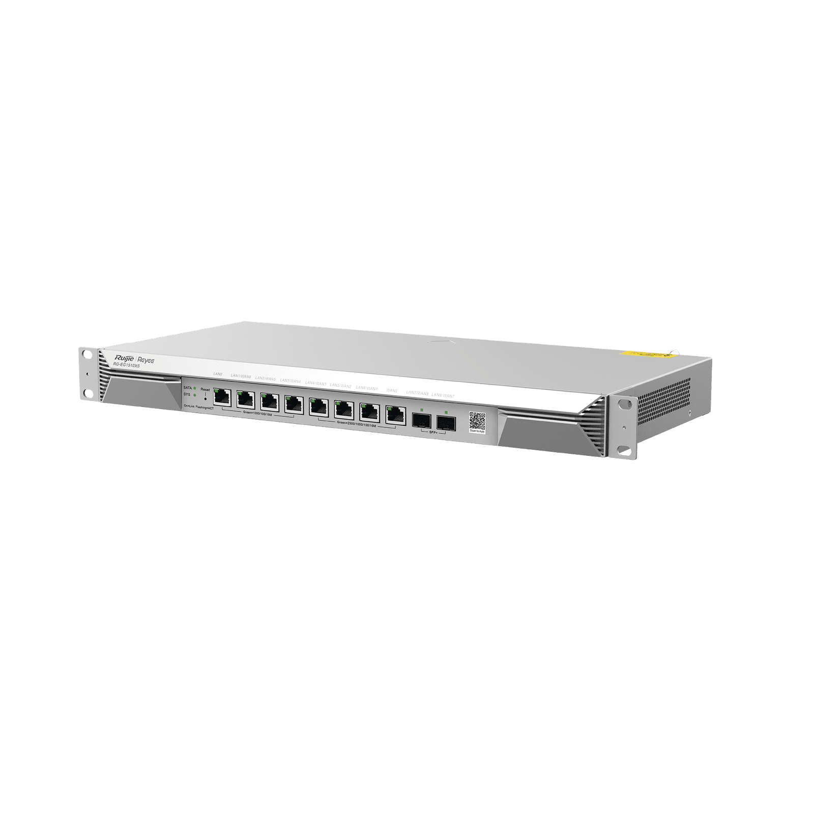 Router Balanceador, 1 puertos LAN , 6 puertos LAN/WAN Multi-gigabit,  2 SFP+ LAN/WAN,1 Puerto WAN Multi-gigabit, hasta 1500 clientes . RG-EG1510XS - RUIJIE