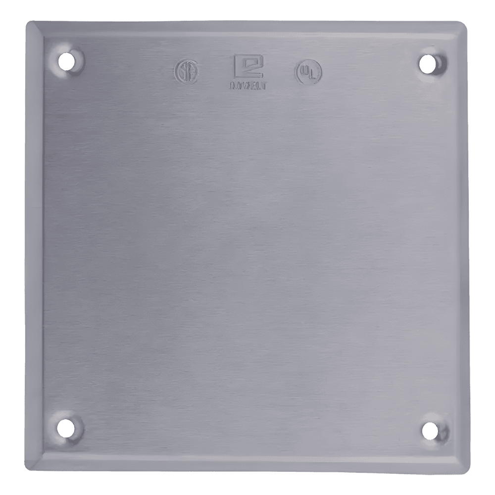 Tapa cuadrada ciega de aluminio para caja cuadrada. TC-04-18