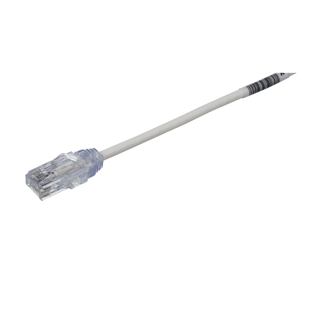 Cable de Parcheo TX6, UTP Cat6, Diámetro Reducido (28AWG), Color Blanco, 20 cm UTP28SP0.2M