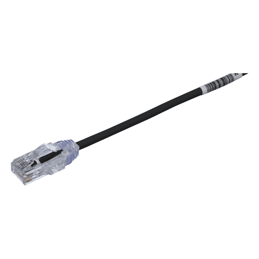 Cable de Parcheo TX6, UTP Cat6, Diámetro Reducido (28AWG), Color Negro, 20 cm UTP28SP0.2MBL