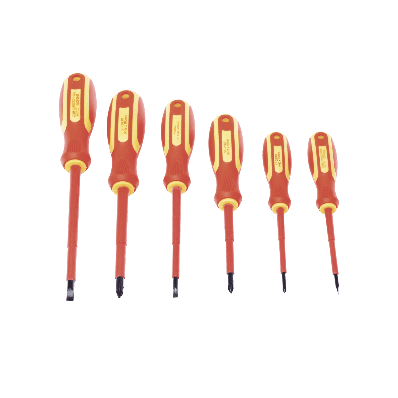 Juego de 6 desarmadores Aislados Bicolor 1000v PST-H020-01 - PRECISION