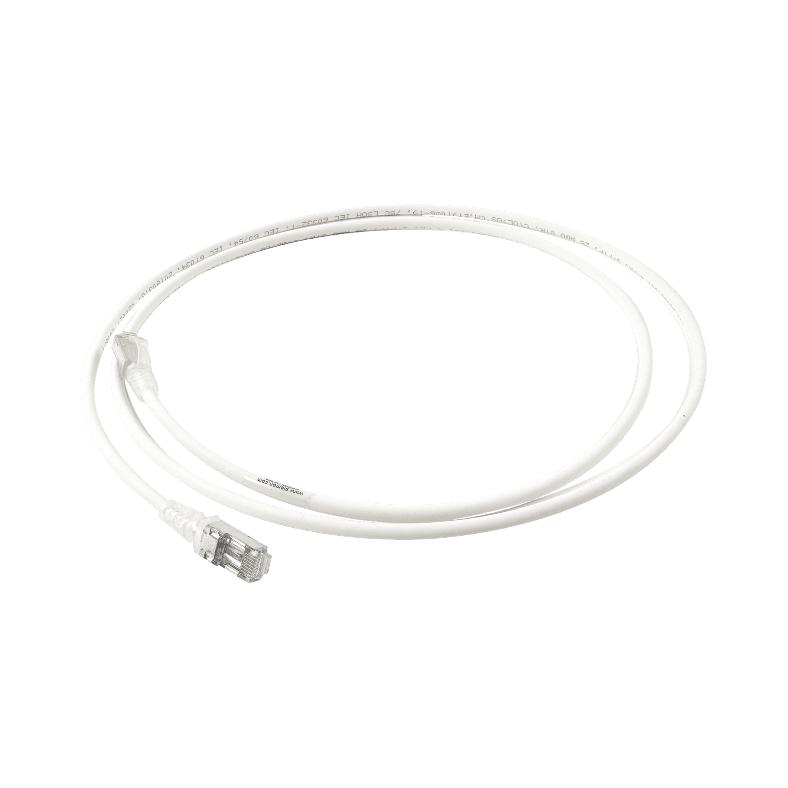 Patch Cord “Skinny” Cat6A Blindado S/FTP, 5ft, Diámetro Reducido 28 AWG, Color Blanco SP6A-S05-02 - SIEMON
