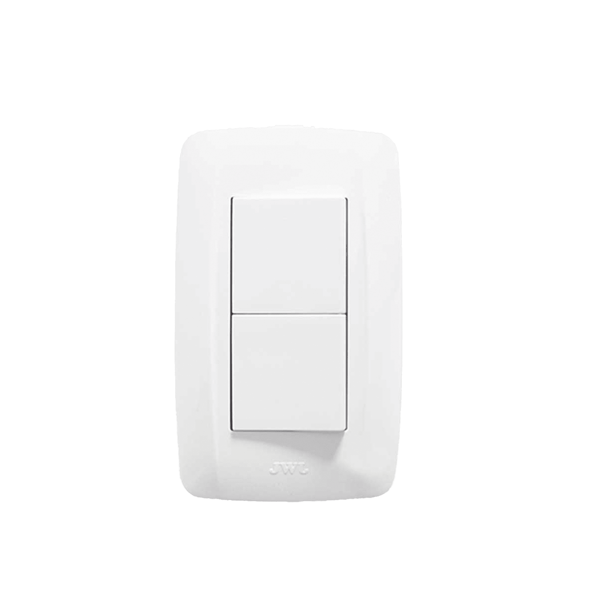 Placa con 2 Interruptores Escalera 10 A/ 127 V CA ~ 60 Hz /  1 1/2 Módulos / Color Blanco. JTL-C7306 - JWJ