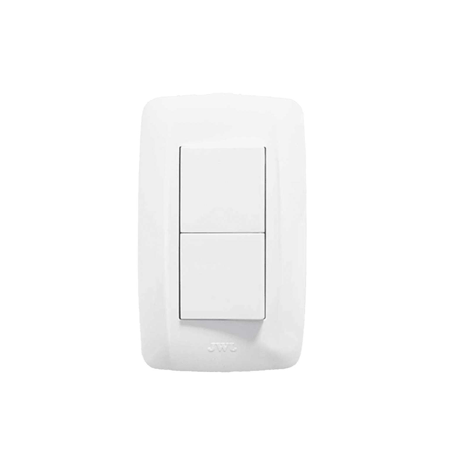 Placa con 2 Interruptores Sencillos 10 A/ 127 V CA ~ 60 Hz /  1 1/2 Módulos / Color Blanco. JTL-C7305 - JWJ