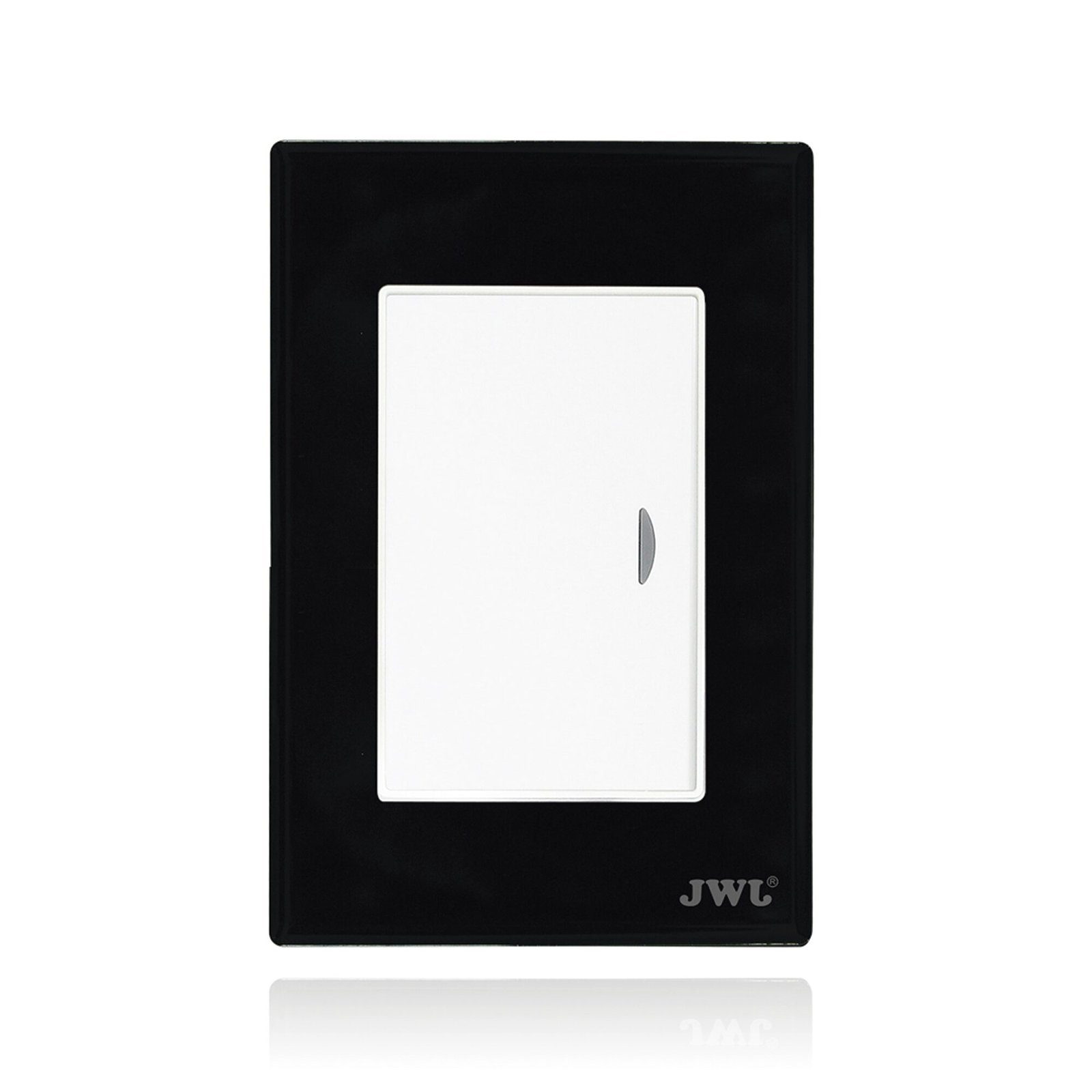 Placa de policarbonato con Interruptor sencillo 10 A/ 127 V CA ~ 60 Hz / Carcasa Negra. JTL-F7601 - JWJ