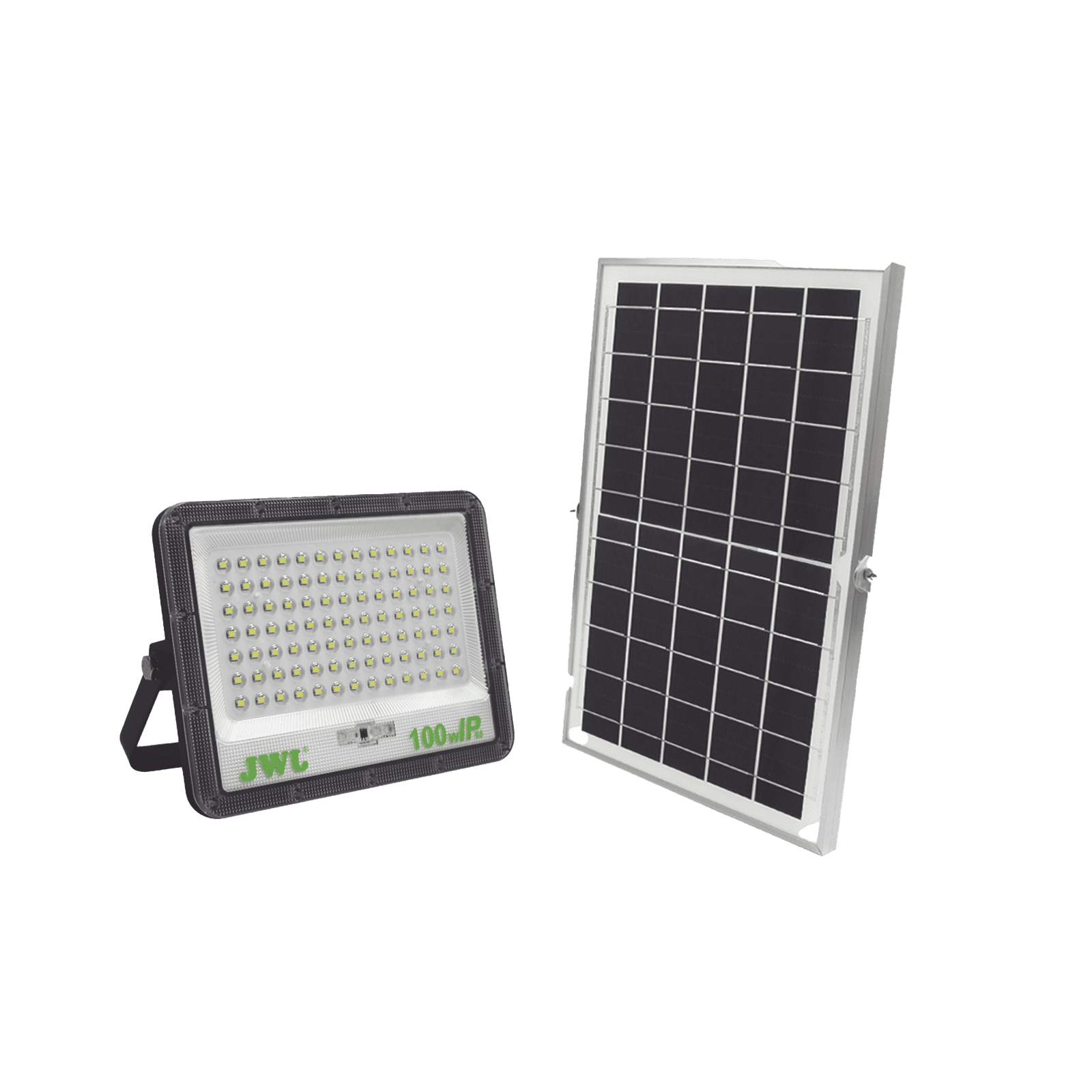 Reflector con Panel Solar 200 W /  Batería 3.2  V CD / T.C.C. 6 500 K / IP66. JLRE-SOL-01-200N - JWJ