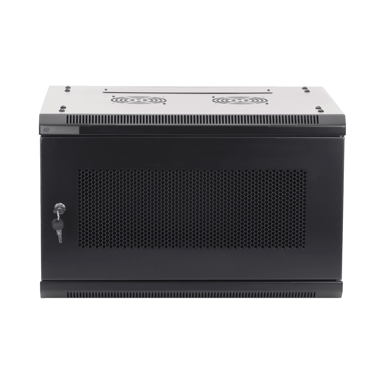 Gabinetes PRECISION, Con Puerta Perforada, de 19in, 6UR, 430mm de Profundidad, Color Negro PSTC-06-645-BDP - PRECISION