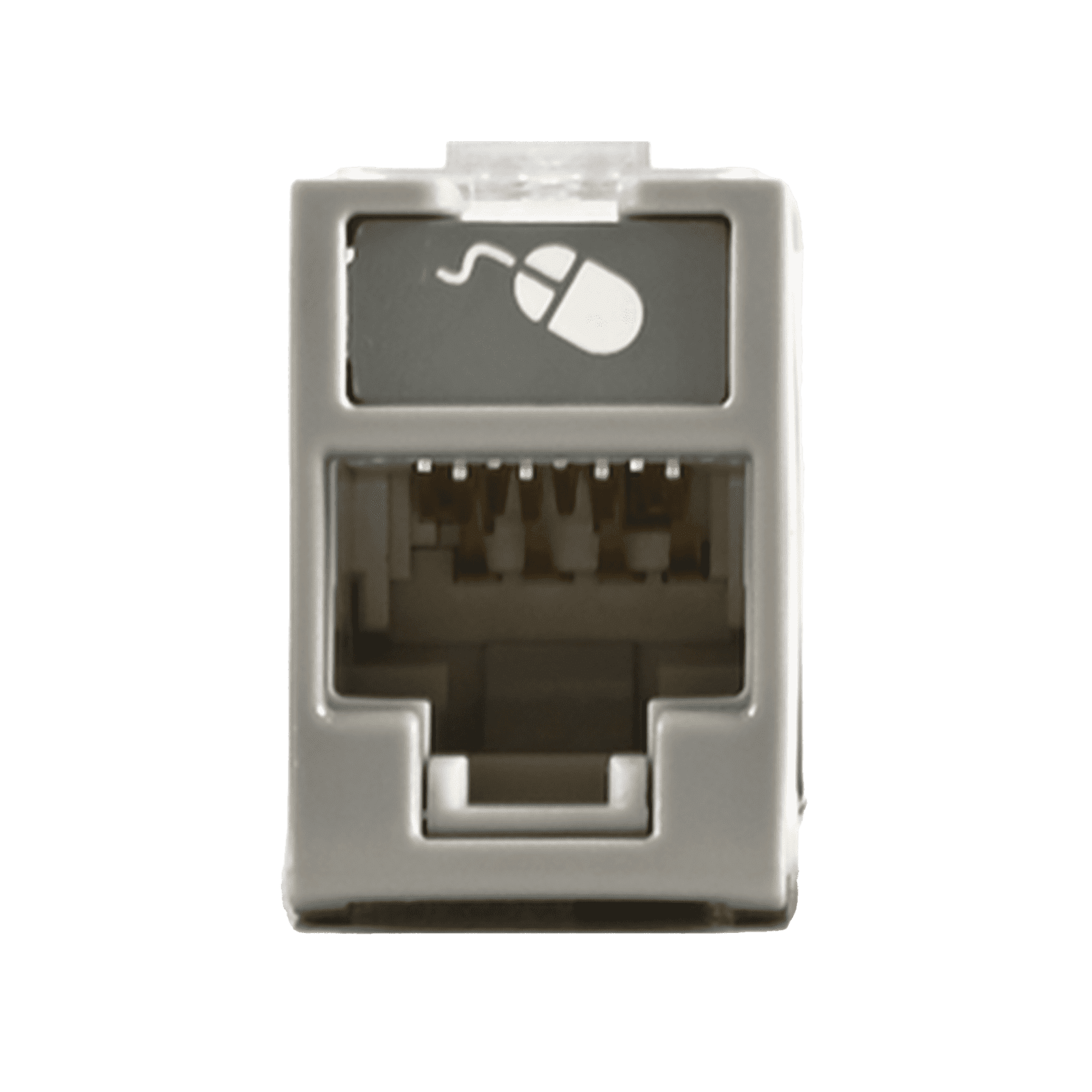 Jack UltraMAX Cat6, UTP, Montaje híbrido en Placa de Pared (Plano y Angulado), Color Gris, Punch Down U6-H04NS - SIEMON