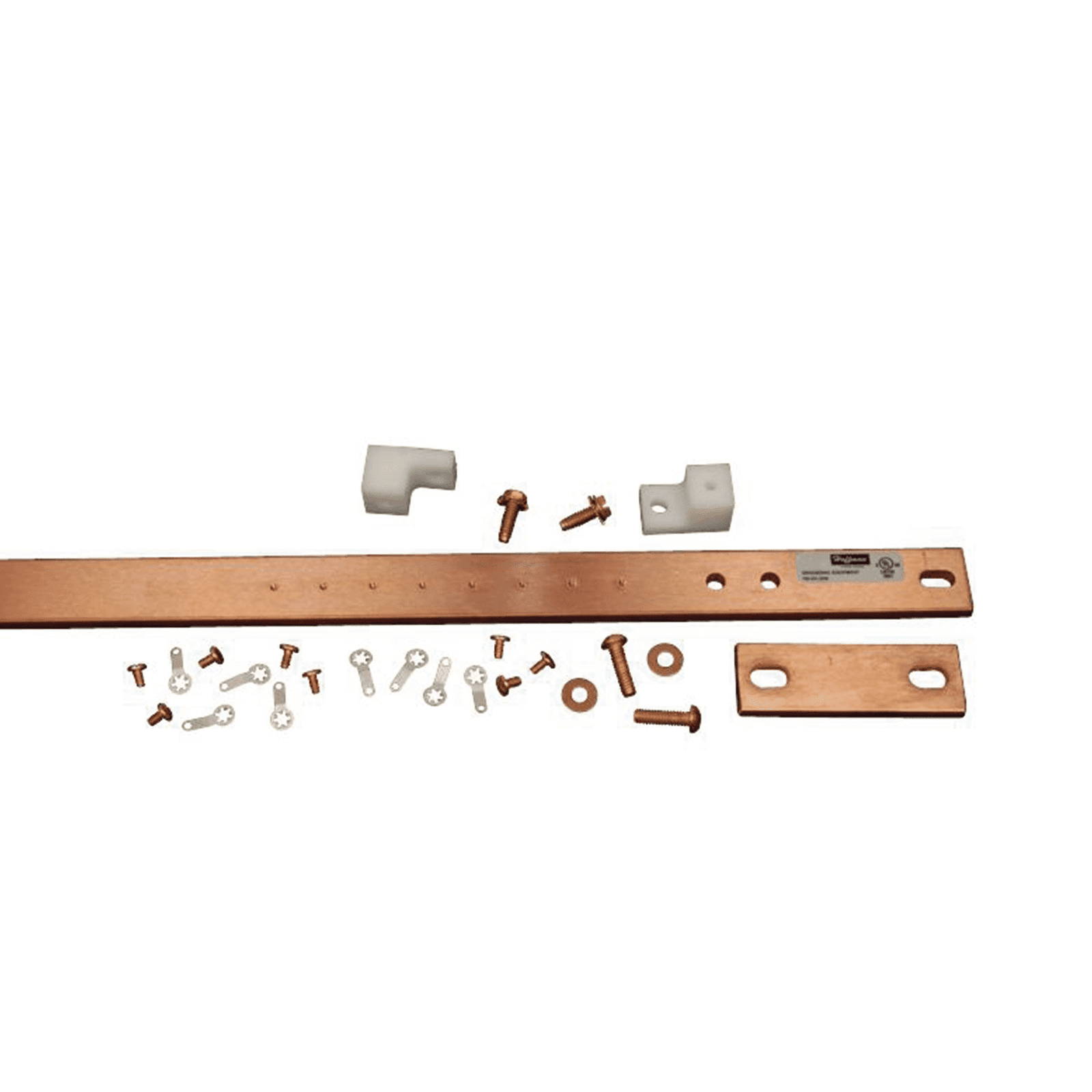 Kit de Barra de Tierra Física, Para Rack de 19 in, Fabricada en Aleación de Cobre Electrolítica Resistente DG19 - HOFFMAN