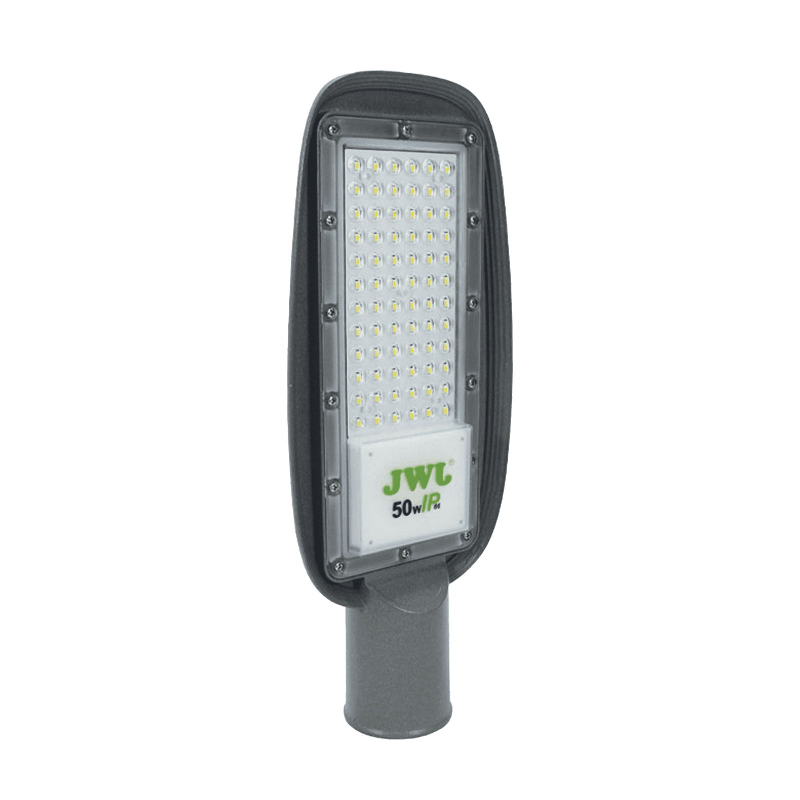 Luminaria LED con Fotocelda 50 W/ 100 – 265 V CA ~50/60 Hz / Color Blanco/ Dimensiones 160 x 390 x 78 mm / Ángulo de Luz 135°. JALP02-50X - JWJ