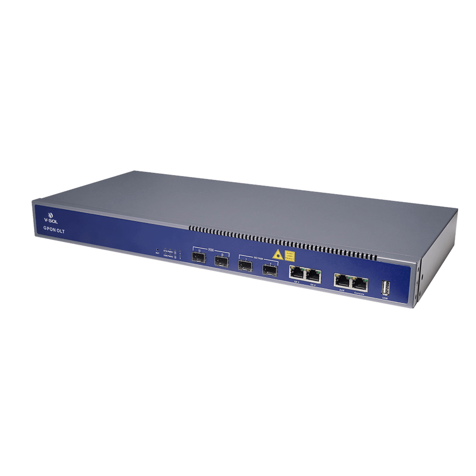 OLT de 2 puertos GPON + 4 puertos Uplink (2 puertos Gigabit Ethernet + 2 puerto SFP/SFP+) , hasta 256 ONUS V1600-GT - V-SOL