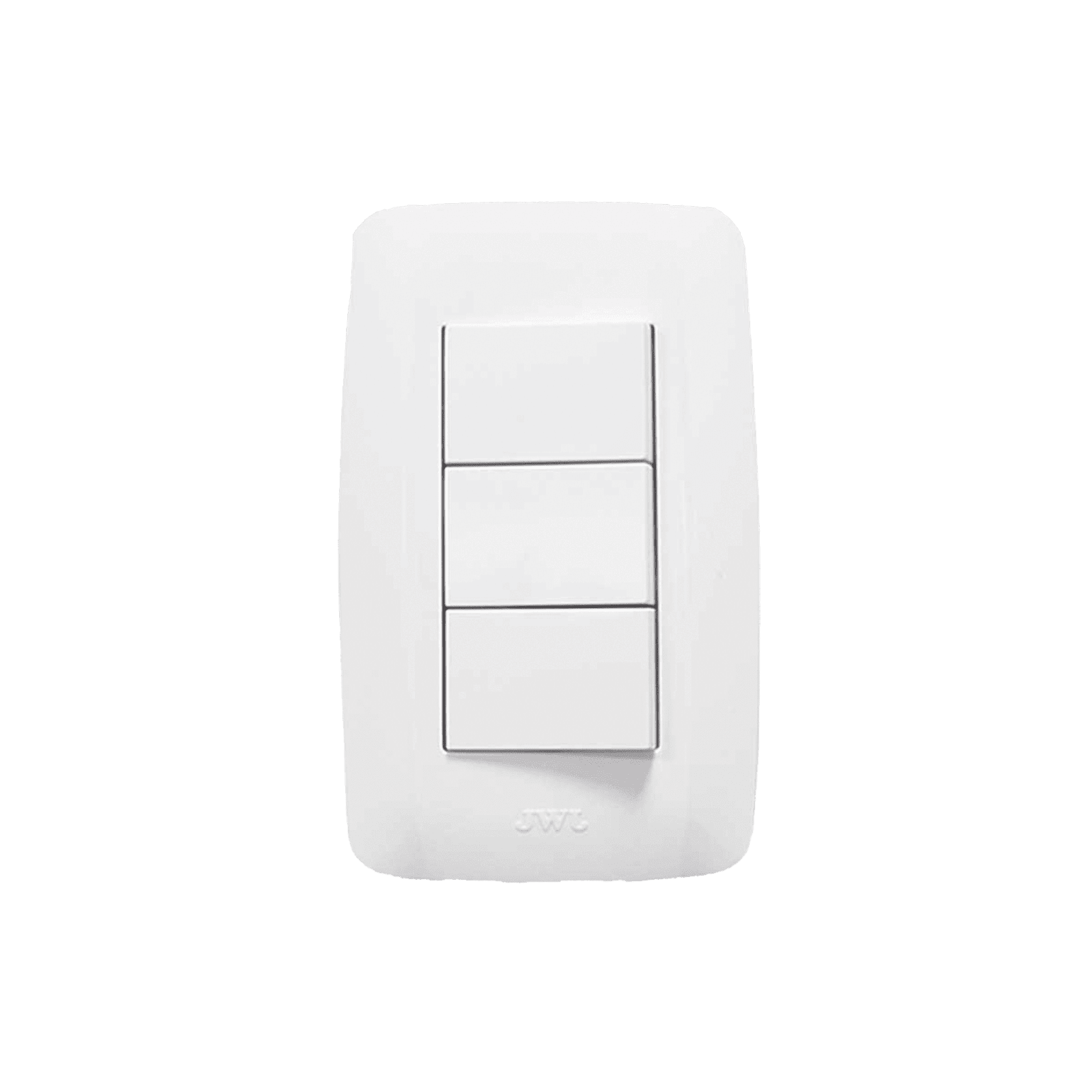 Placa con 3 Interruptores Sencillos/ 127 V ~60 HZ 10 A / 1 Modulo. JTL-B72-09 - JWJ