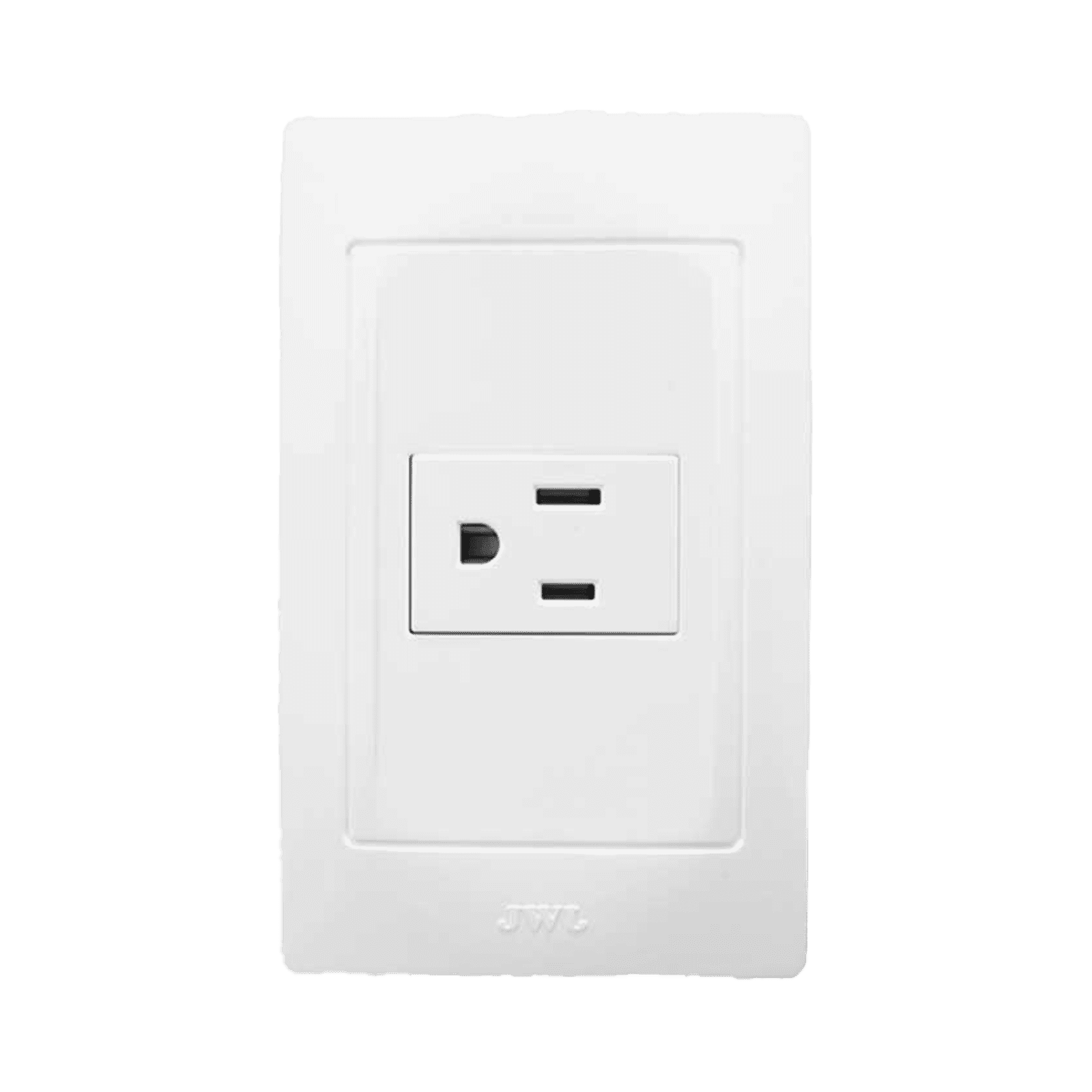 Placa con Toma de Corriente 2P Y T / 1 Modulo / 127 V~60 HZ 15 A. JTL-B72-22 - JWJ