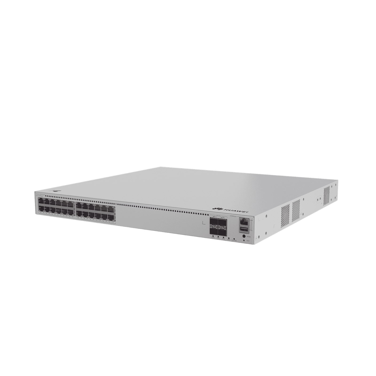 Switch Gigabit Administrable PoE Capa 3 / 24 puertos 1/2.5 Mbps (PoE) / 4 Puertos SFP+ Uplink / 400W / PoE Perpetuo / iStack / Administración Nube Gratis S310-24PN4X - HUAWEI
