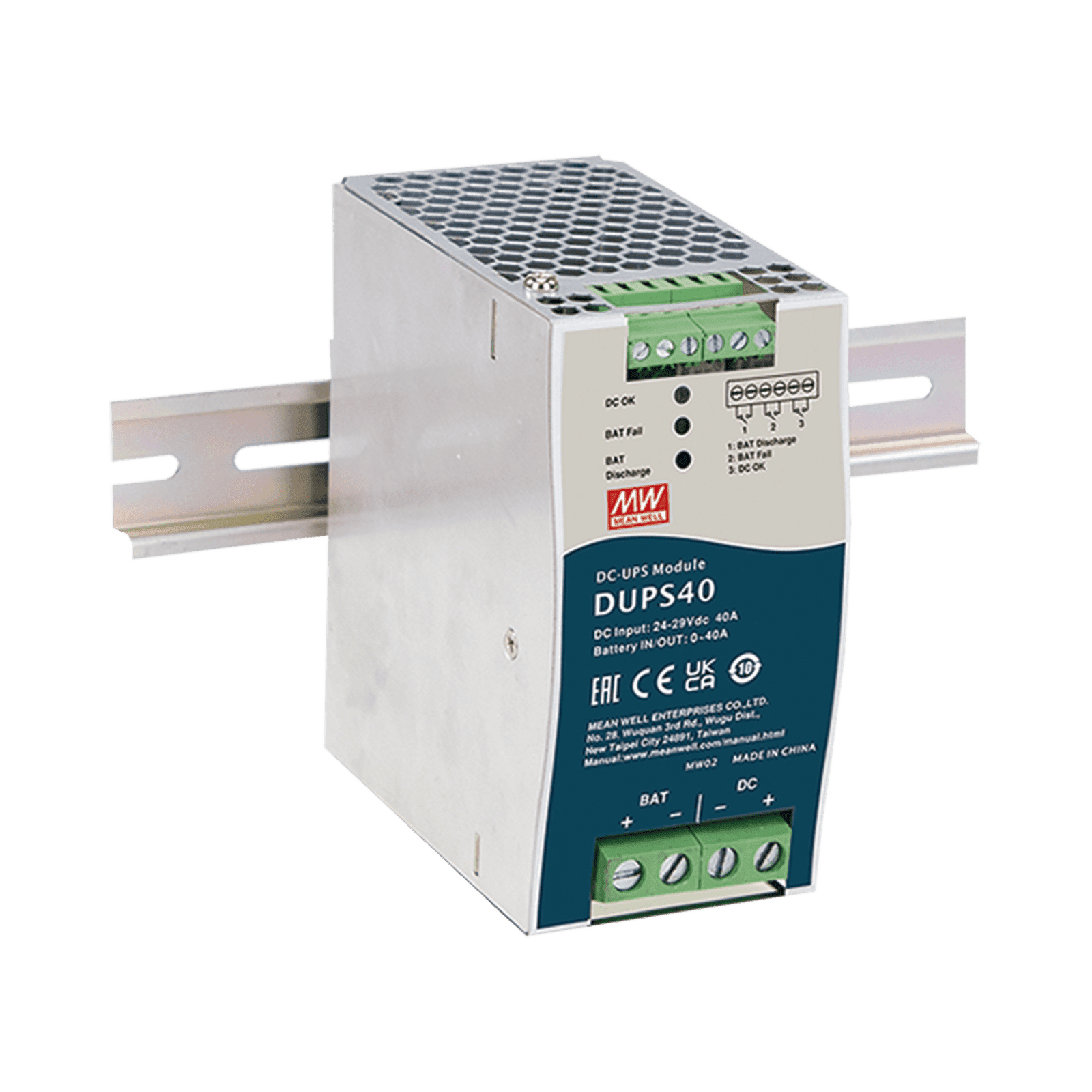 UPS DC DIN 24 V 40 A DUPS40 - MEANWELL