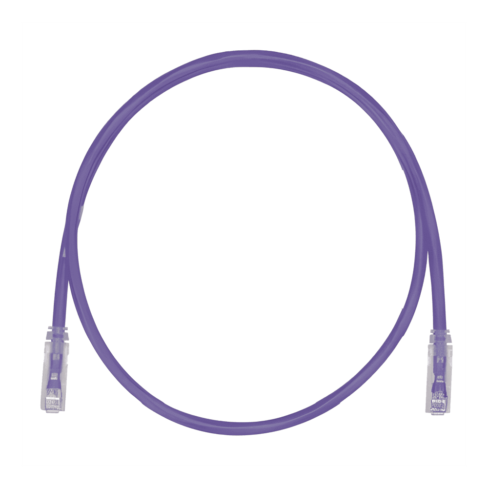 Cable de Parcheo TX6, UTP Cat6, Diámetro Reducido (28AWG), Color Violeta, 20cm UTP28SP0.2MVL
