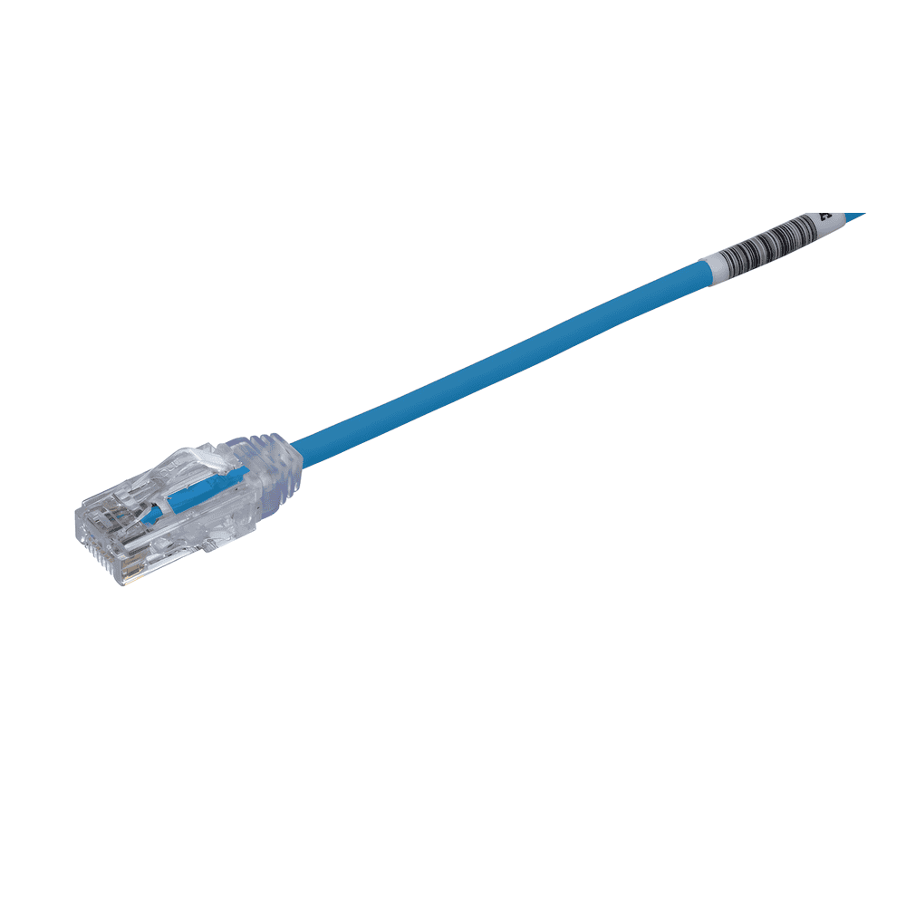 Cable de Parcheo TX6, UTP Cat6, Diámetro Reducido (28AWG), Color Azul, 100 ft UTP28SP100BU