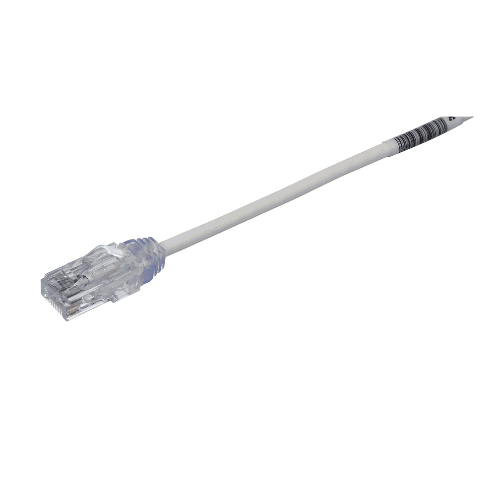 Cable de Parcheo TX6, UTP Cat6, Diámetro Reducido (28AWG), Color Blanco Mate, 11 ft UTP28SP11