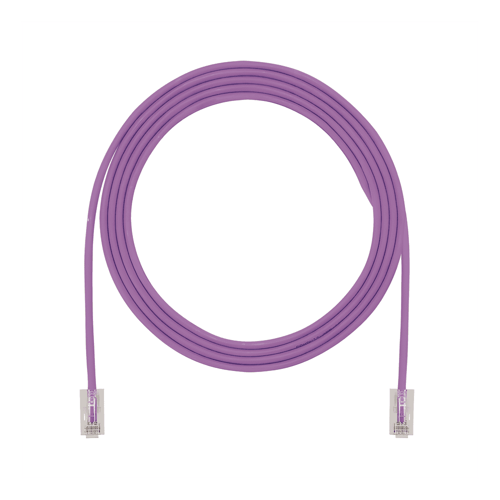Cable de Parcheo TX6, UTP Cat6, Diámetro Reducido (28AWG), Color Violeta, 8in (20.2cm) UTP28SP8INVL