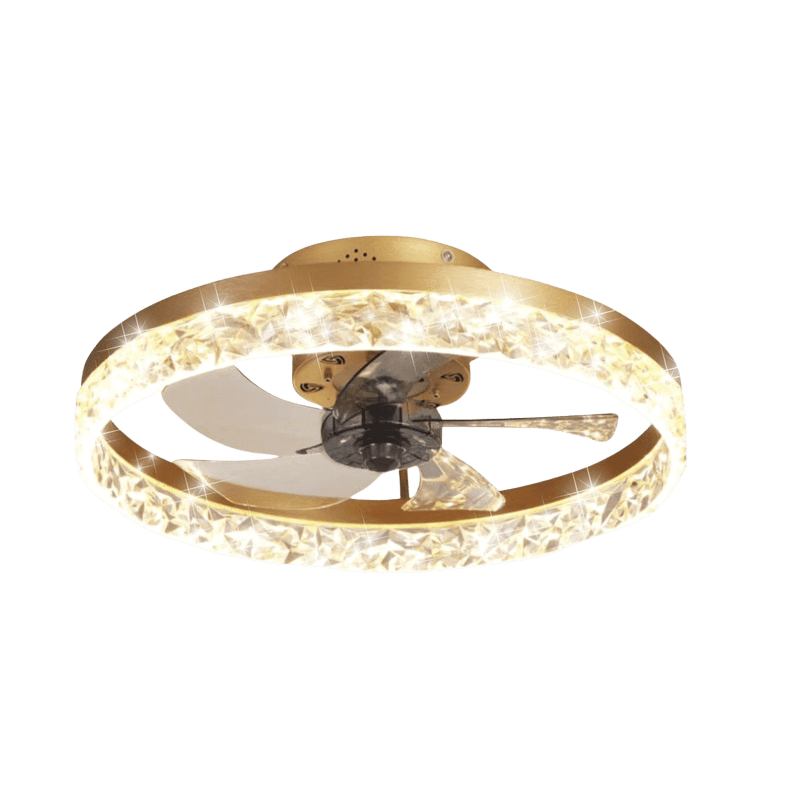 Ventilador de Techo con Luminario LED de  110 V CA 50/60 Hz /  88 W /4500 Lm / 6500 – 4 000 – 2 700 K /3 Tonos de Luz / 400 mm / 3 Velocidades / Dimeable. JLV-022 - JWJ