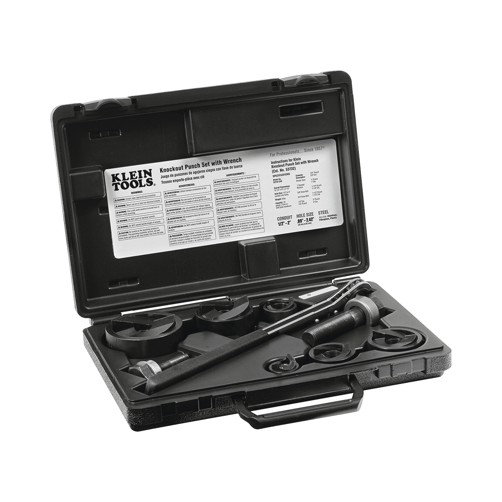 Juego de 6 Sacabocados de 1/2″ a 2″. con Estuche 53732SEN - KLEIN TOOLS