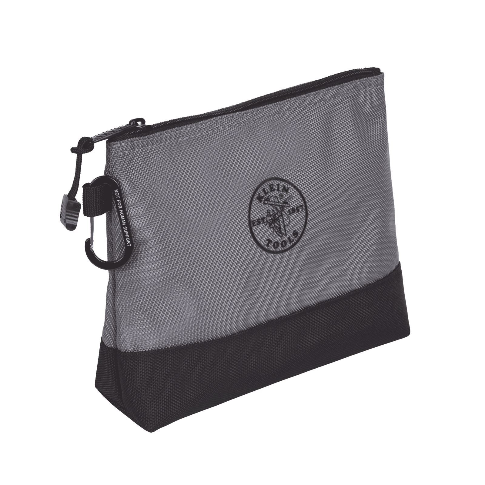 KIT 5 Bolsos Ultra Resistentes para Herramientas con Base y cierre Zipper, Colores: gris claro, amarillo, naranja, azul, gris oscuro. Todos con Mosquetones de Aluminio. 55569 - KLEIN TOOLS