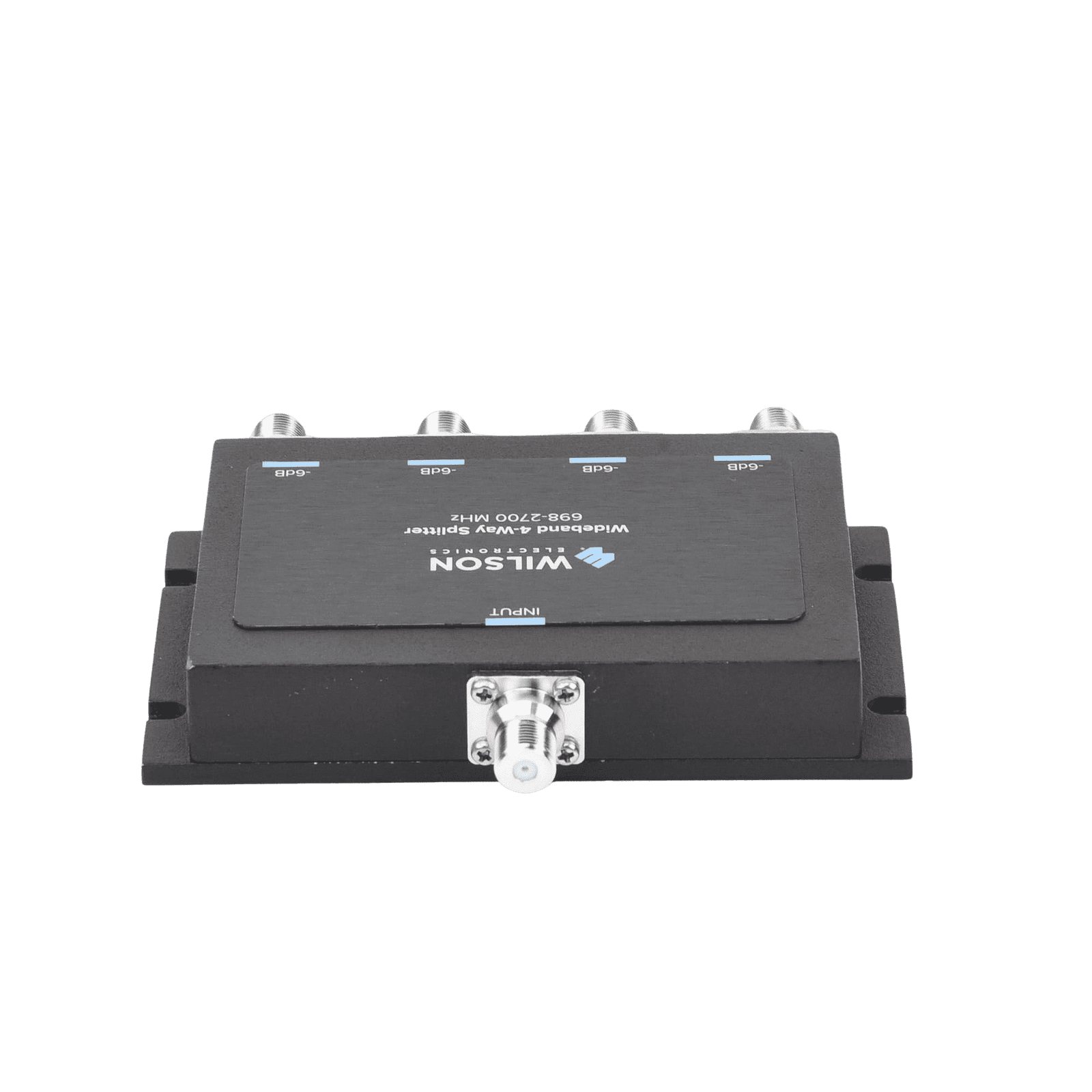 Divisor de potencia de 4 vías para la distribución de señal a dos antenas de servicio | 6 dB de pérdida por puerto | Conectores F hembra 850-036 196117 - WILSONPRO / WEBOOST