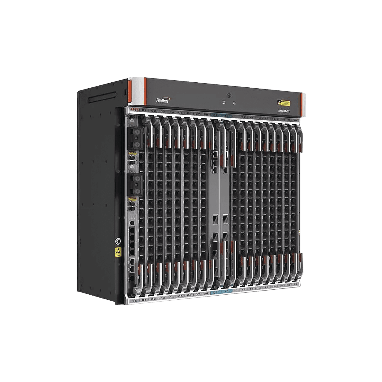 OLT Carrier Class Modular GPON, 16 Ranuras de Servicio, 1 Tarjeta de Servicio, crecimiento hasta 256 puertos GPON o 128 XGPON AN6000-17 186721 - FIBERHOME