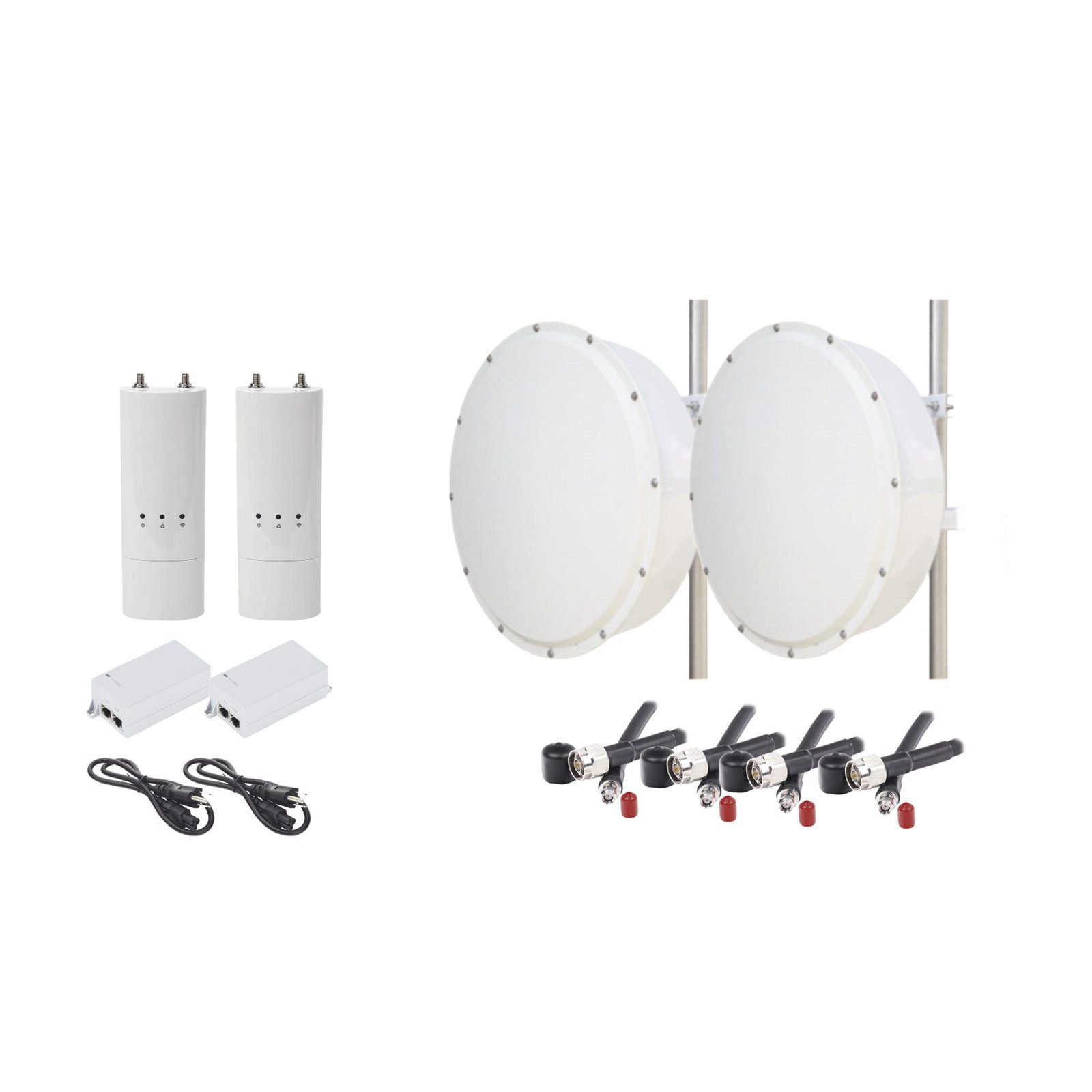 Kit de 2 radios C5C, 2 antenas de 30 dBi con rango de frecuencias (4.9-6.5 GHz), incluye jumpers y radomo, ideal para distancias de hasta 30km C5CTXP30KIT 224450 - MIMOSA NETWORKS