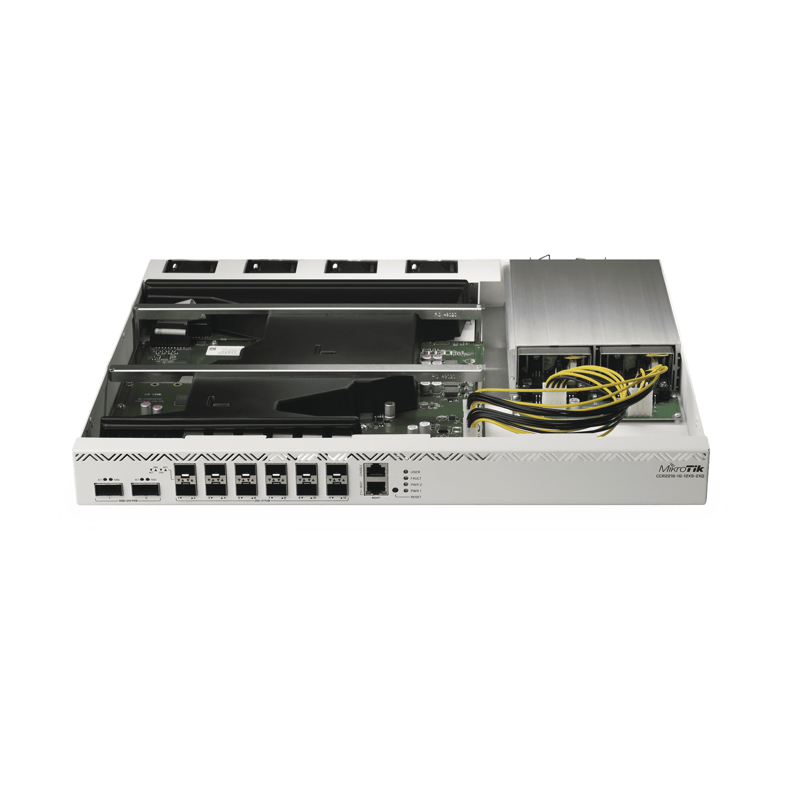 CCR2216-1G-12XS-2XQ, CPU 16 core, 12 SFP28 25 Gbps, 2 QSFP28 100 Gbps CCR2216-1G-12XS-2XQ 212367 - MIKROTIK