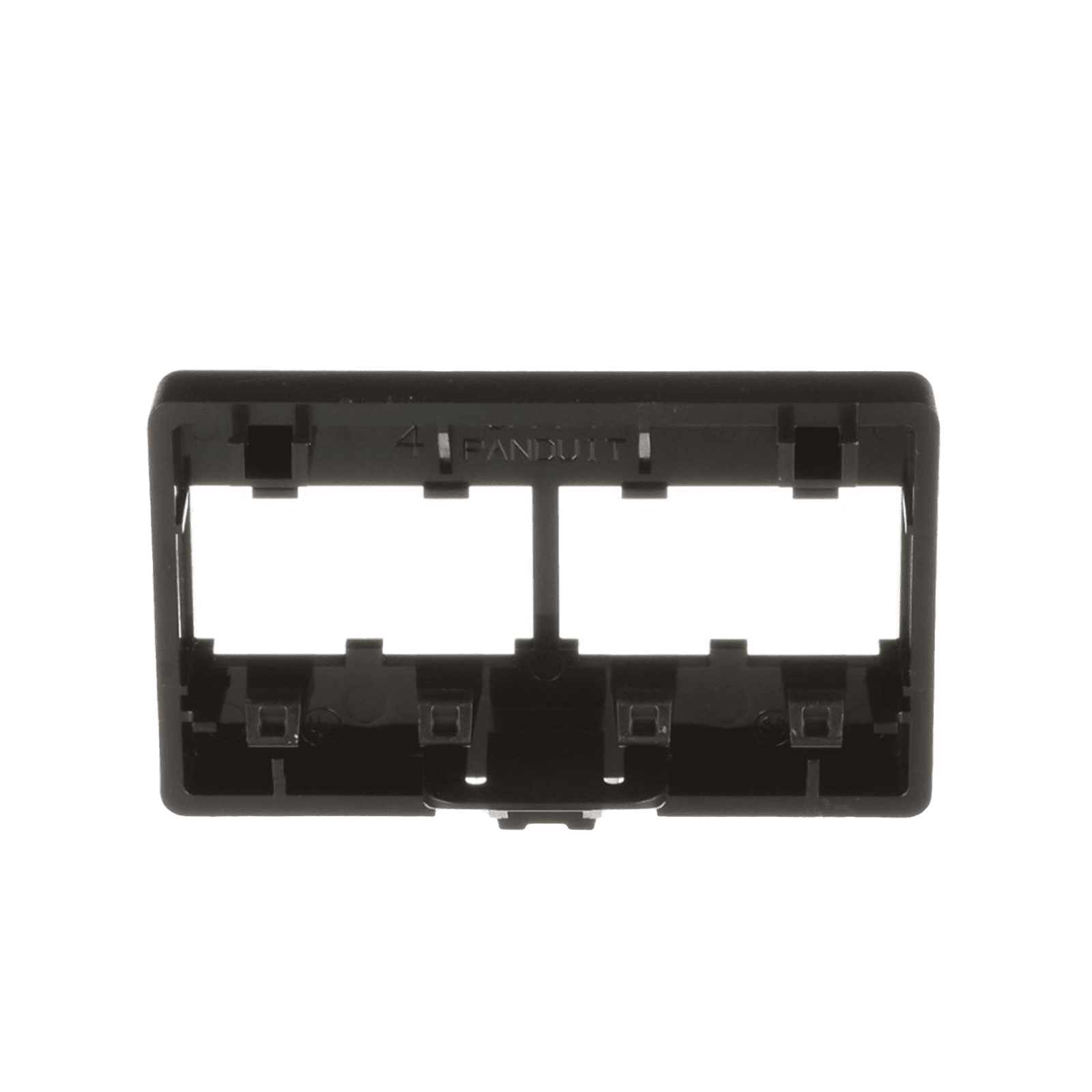 Placa de Mobiliario Modular Estándar, Salidas Para 4 Puertos Mini-Com, Color Negro CFFP4BL - PANDUIT