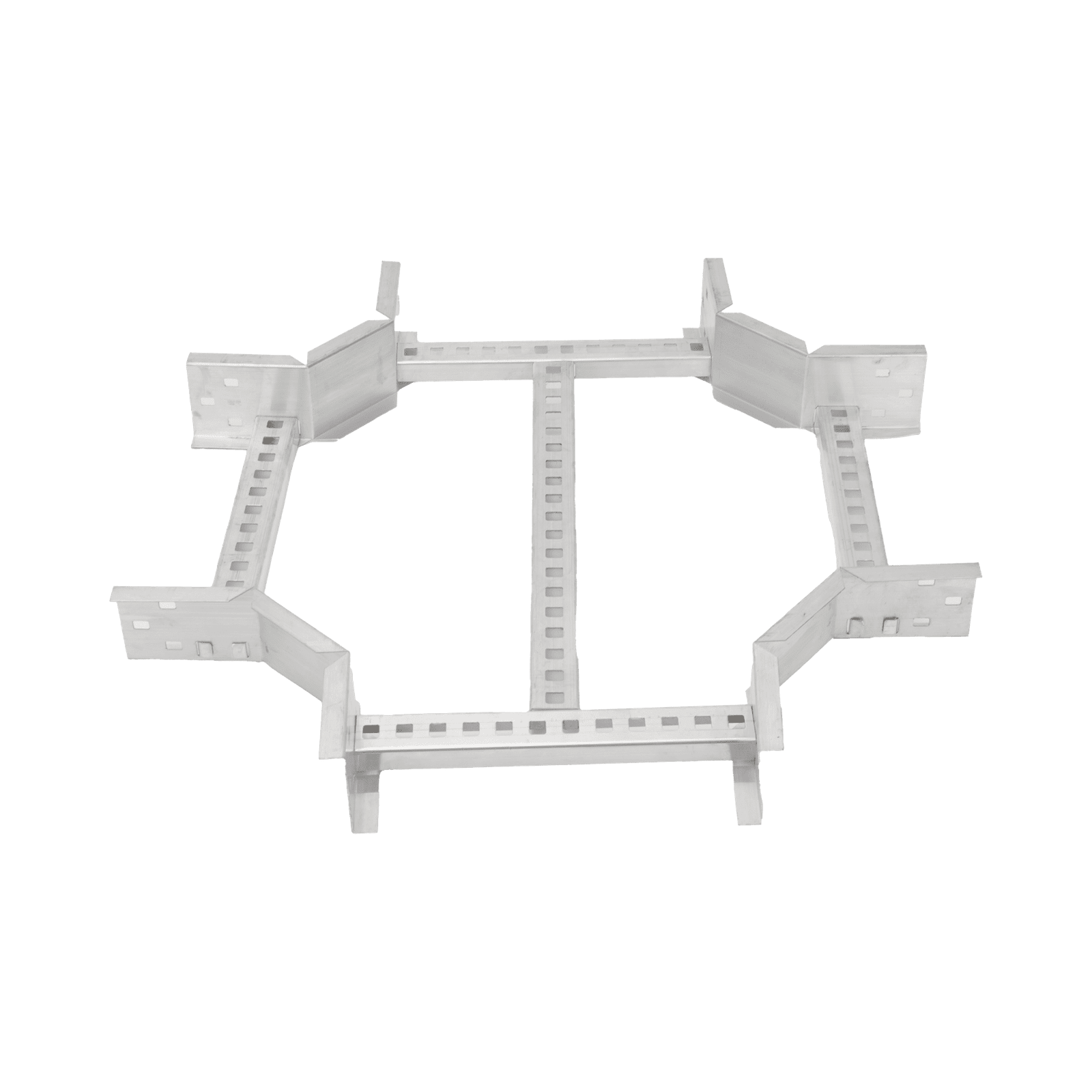 Derivación “X” Horizontal de Aluminio Perfil Z / Peralte 3 1/4″ / Ancho 12″/ Radio 8″ / Incluye Tornillería CHXE8R8X12AK - CHAROFIL