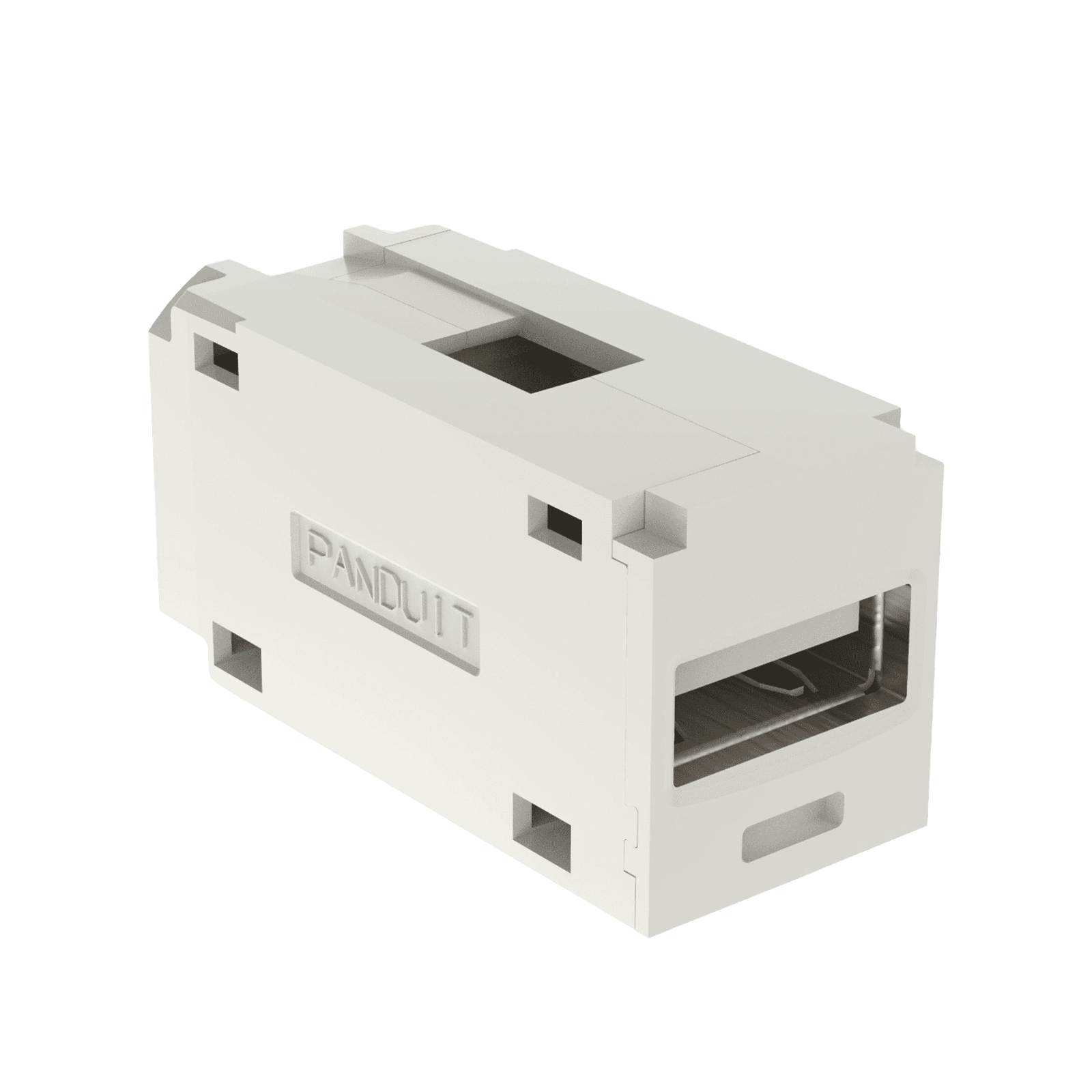 Módulo Acoplador USB 2.0, Hembra a Hembra, Tipo Mini-Com, Color Blanco Mate CMUSBAAIW - PANDUIT
