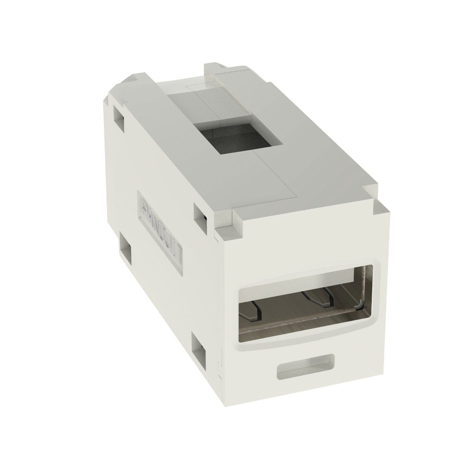 Módulo Acoplador USB 2.0, Hembra a Hembra, Tipo Mini-Com, Color Blanco Mate CMUSBAAIW - PANDUIT