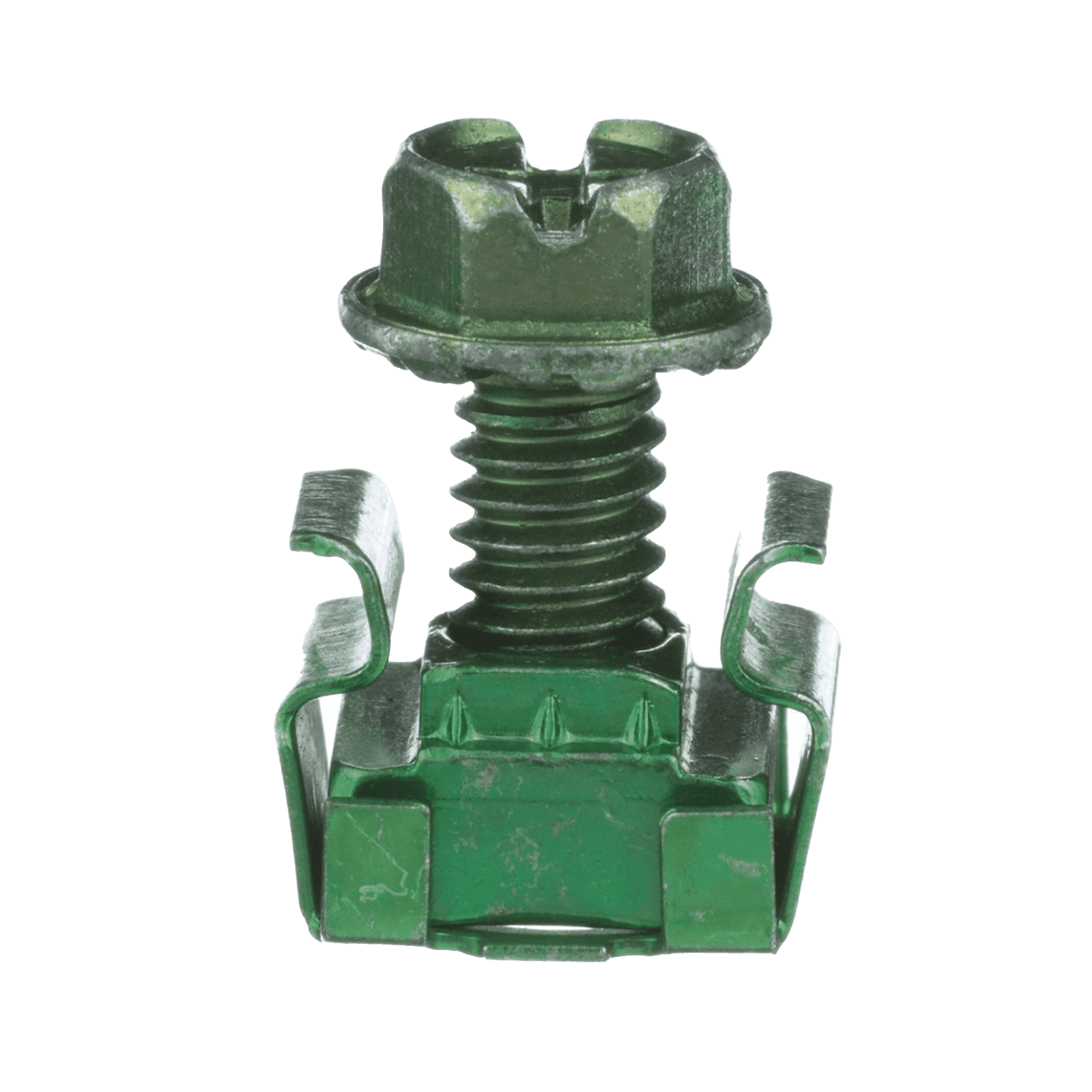 KIT 4 Tuercas Enjauladas No. 12-24, 4 Tornillos Rosca 1/2″ Verde. CNB4K - PANDUIT