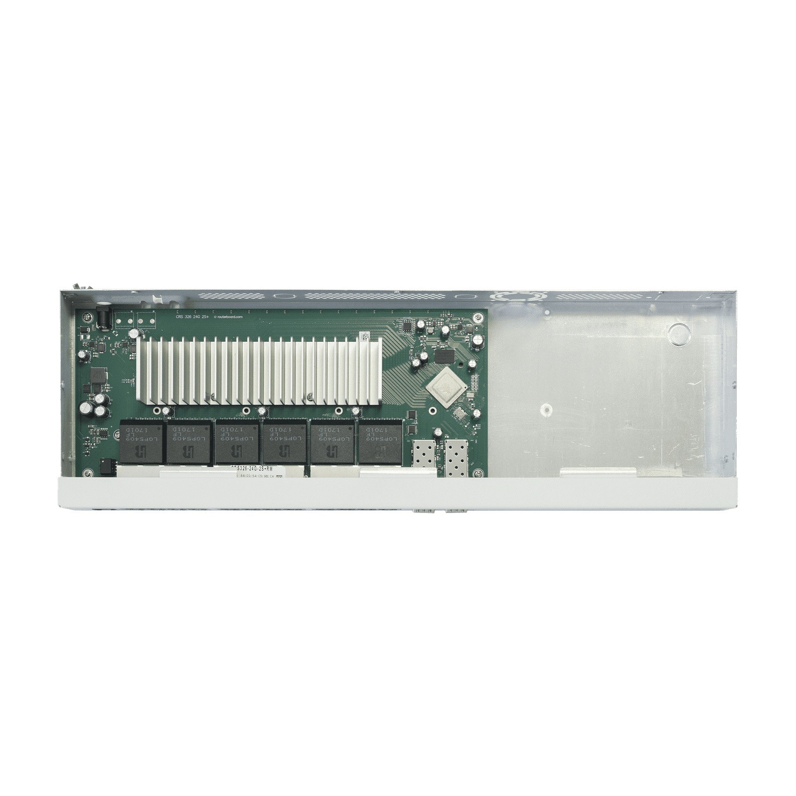 Switch Sistema Operativo Dual 24 Puertos Gigabit Ethernet y 2 Puertos SFP+ CRS326-24G-2S+RM 196782 - MIKROTIK
