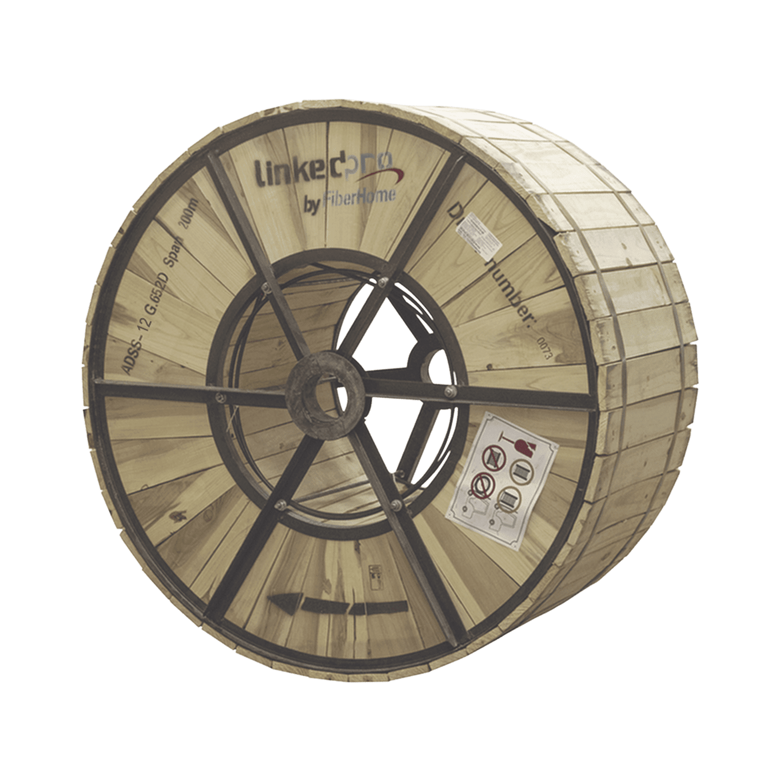 Carrete de 4 km de Fibra Óptica Aérea (ADSS) G.652D, Monomodo de 12 Hilos, Exterior, Span 200, Loose Tube OC-ADSS-12C-S200/4KM - LINKEDPRO BY FIBERHOME