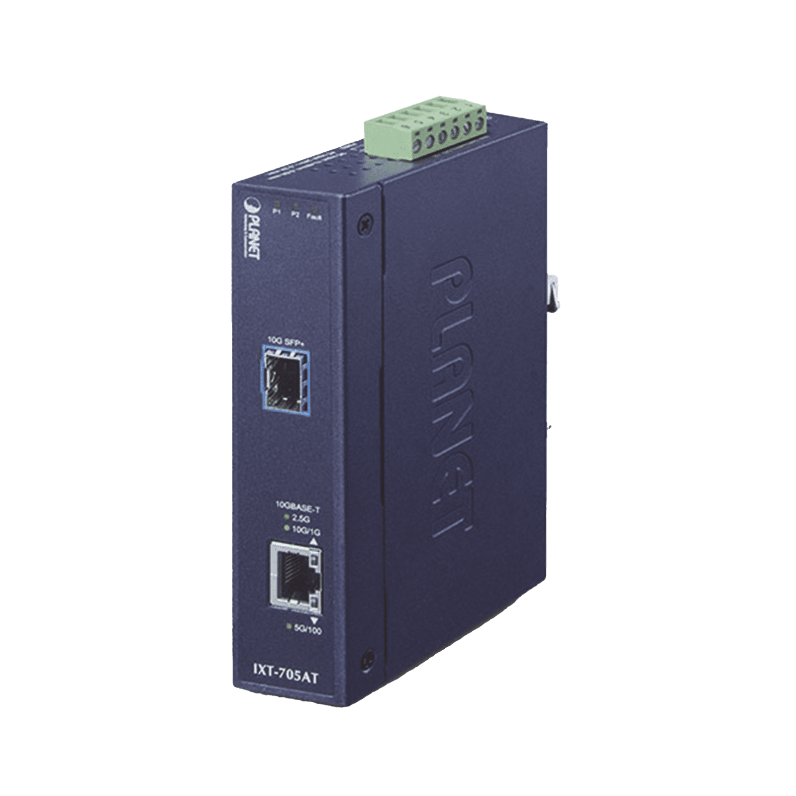 Convertidor de Medios Industrial Ethernet RJ45 10G/5G/2.5G/1G/100M a SFP+ 10GBASE-X IXT-705AT - PLANET