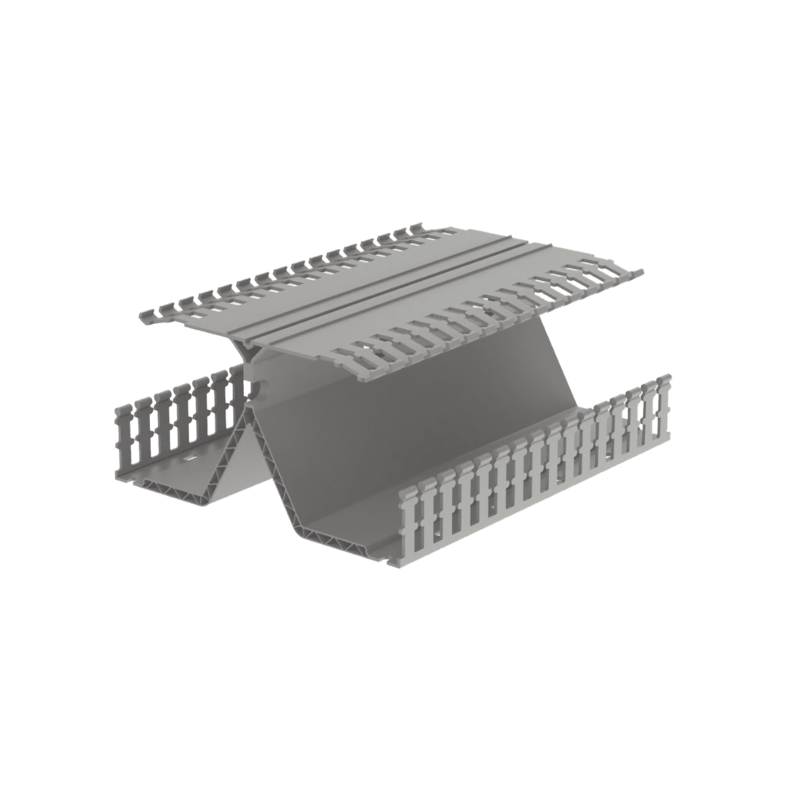 Canaleta Ranurada PanelMax de PVC, Montaje en Riel Din Estándar de 35 mm, 4.12 in de Ancho x 8.23 in de Alto y 1.83 m de Largo, Color Gris DRD44LG6 - PANDUIT