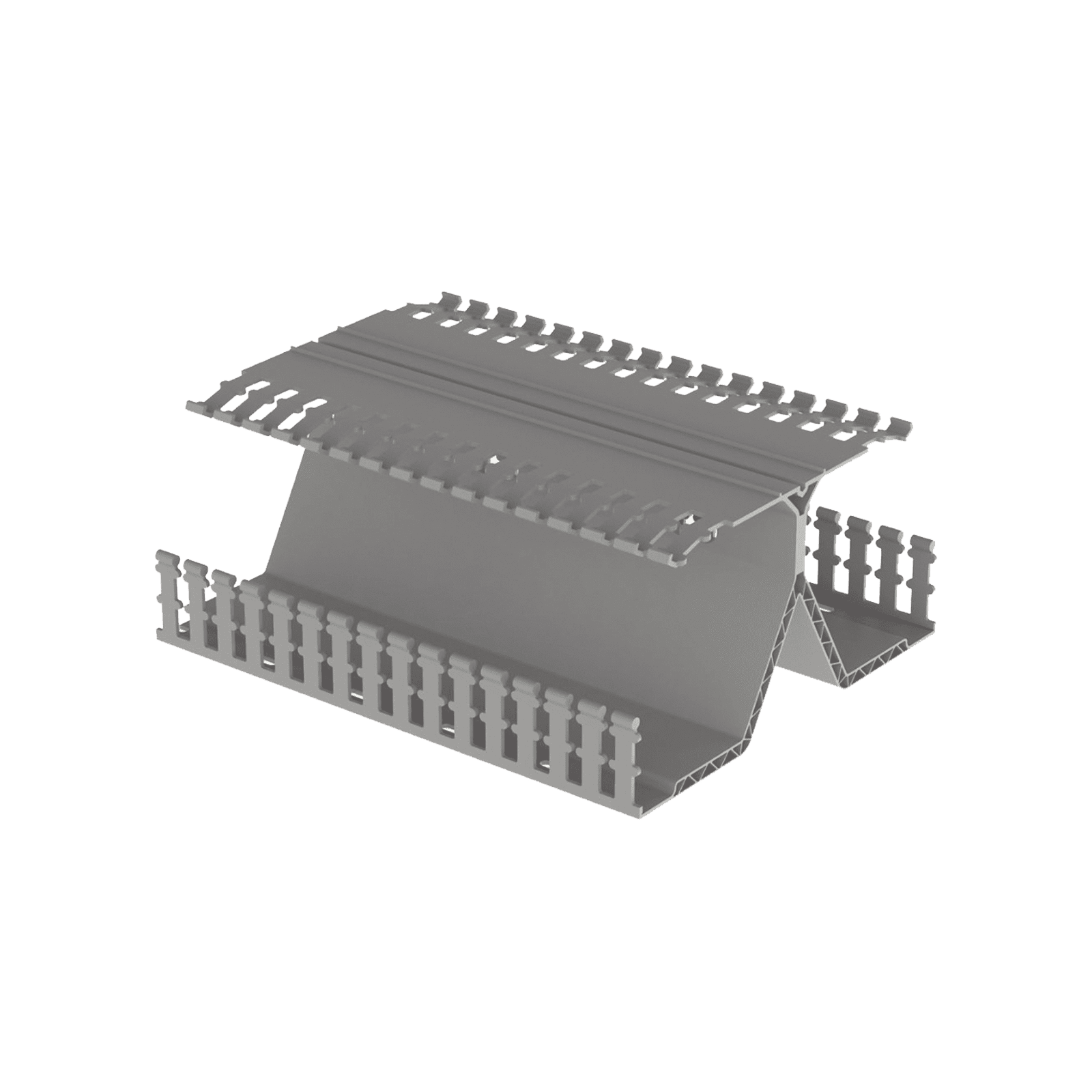 Canaleta Ranurada PanelMax de PVC, Montaje en Riel Din Estándar de 35 mm, 4.12 in de Ancho x 8.23 in de Alto y 1.83 m de Largo, Color Gris DRD44LG6 - PANDUIT