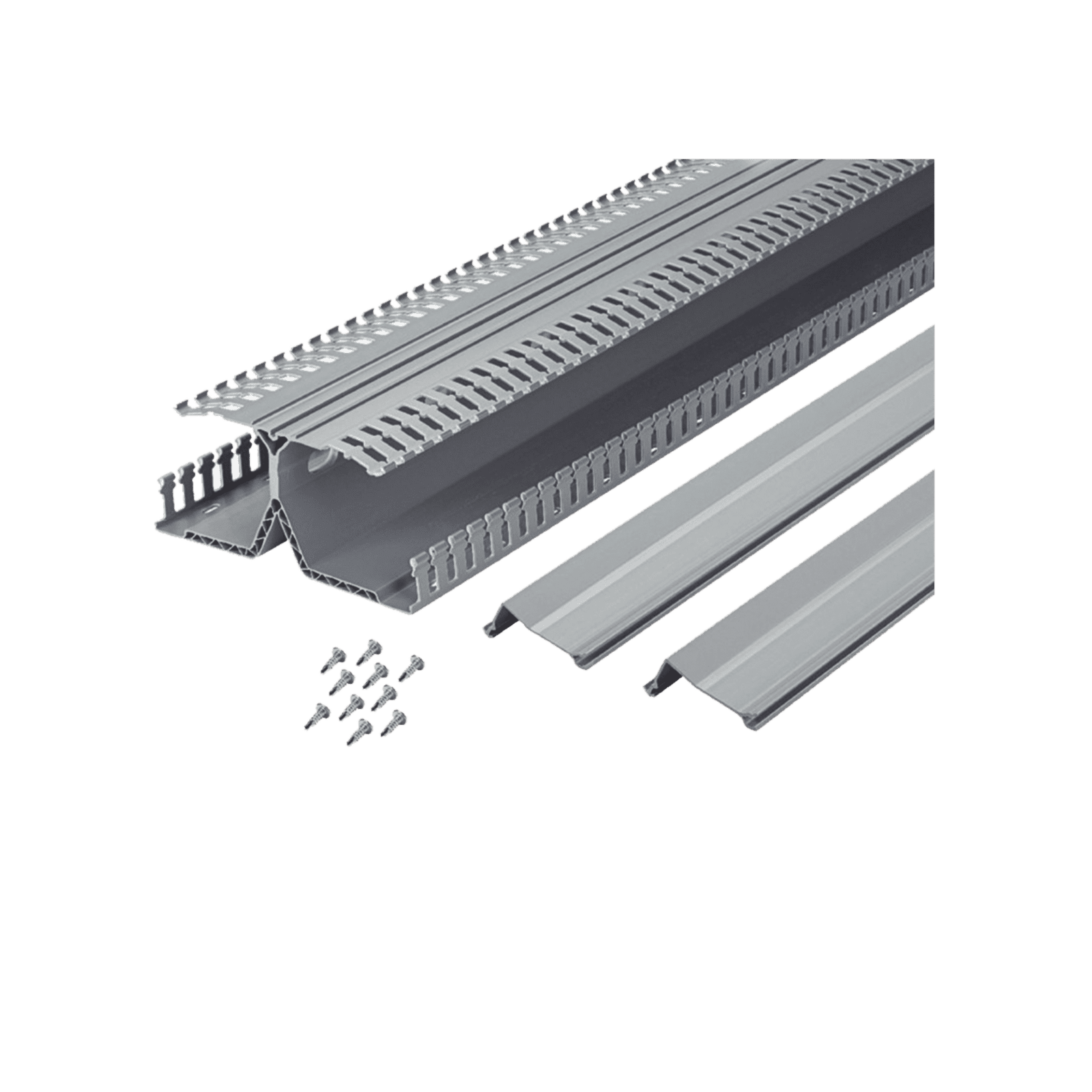 Canaleta Ranurada PanelMax de PVC, Montaje en Riel Din Estándar de 35 mm, 4.12 in de Ancho x 8.23 in de Alto y 1.83 m de Largo, Color Gris DRD44LG6 - PANDUIT