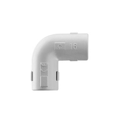 Unión en “L” (Codo) para tubería rígida, recomendado para cable eléctrico, PVC Auto-extinguible, de 20 mm DX-40-320 - GEWISS