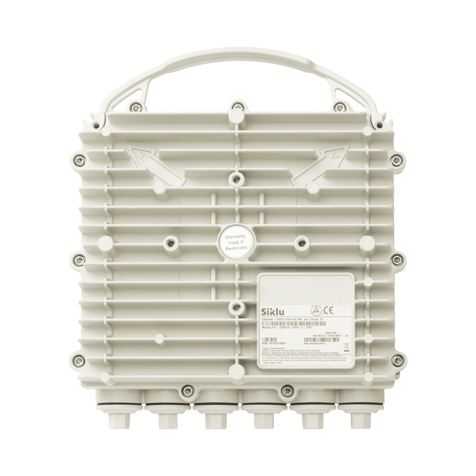 Siklu EtherHaul-1200FX 1 Gigabit Full Duplex 70/80GHz Banda-E EH-1200FX-ODU-H-EXT 152469 - Siklu
