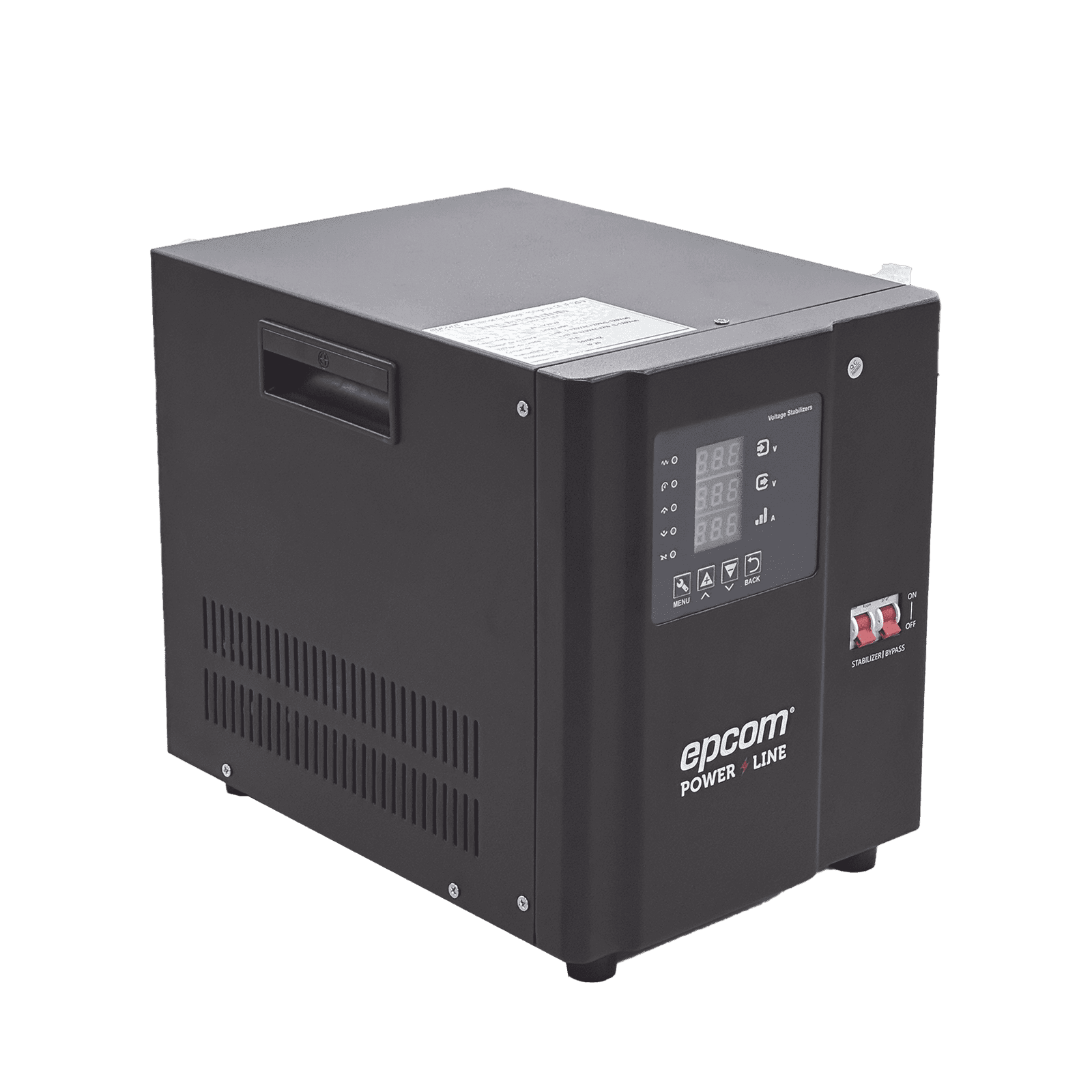 Regulador de Voltaje Industrial Monofásico 3 kVA/3 kW 120 V / Entrada 96-144 Vca / Salida 117.6- 122.4 Vca EPL3K1FVR - EPCOM POWERLINE