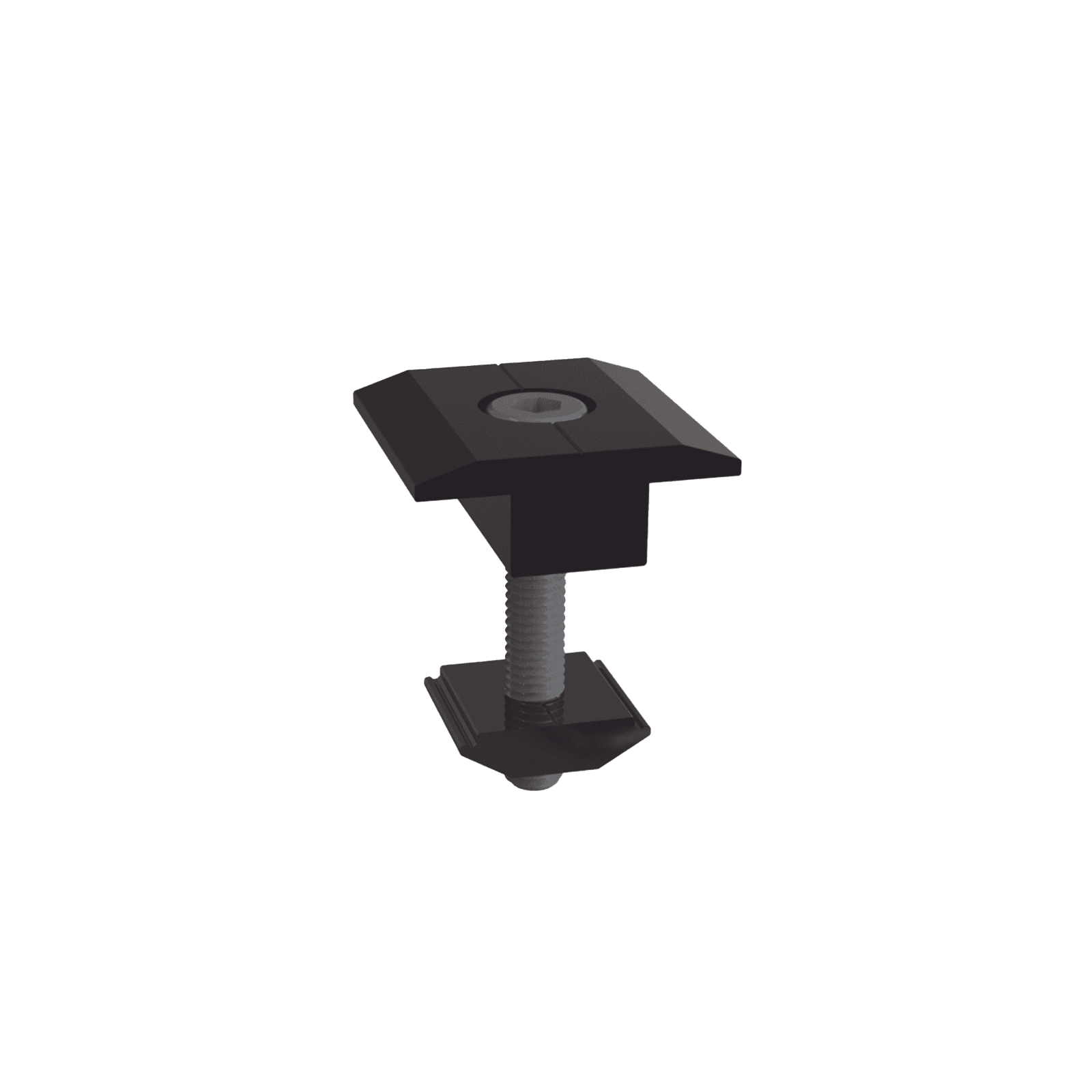 Sujetador Intermedio 30 mm para montaje de paneles solares en riel 5 Y 8 con anodizado negro EPLMCN230B - EPCOM POWERLINE