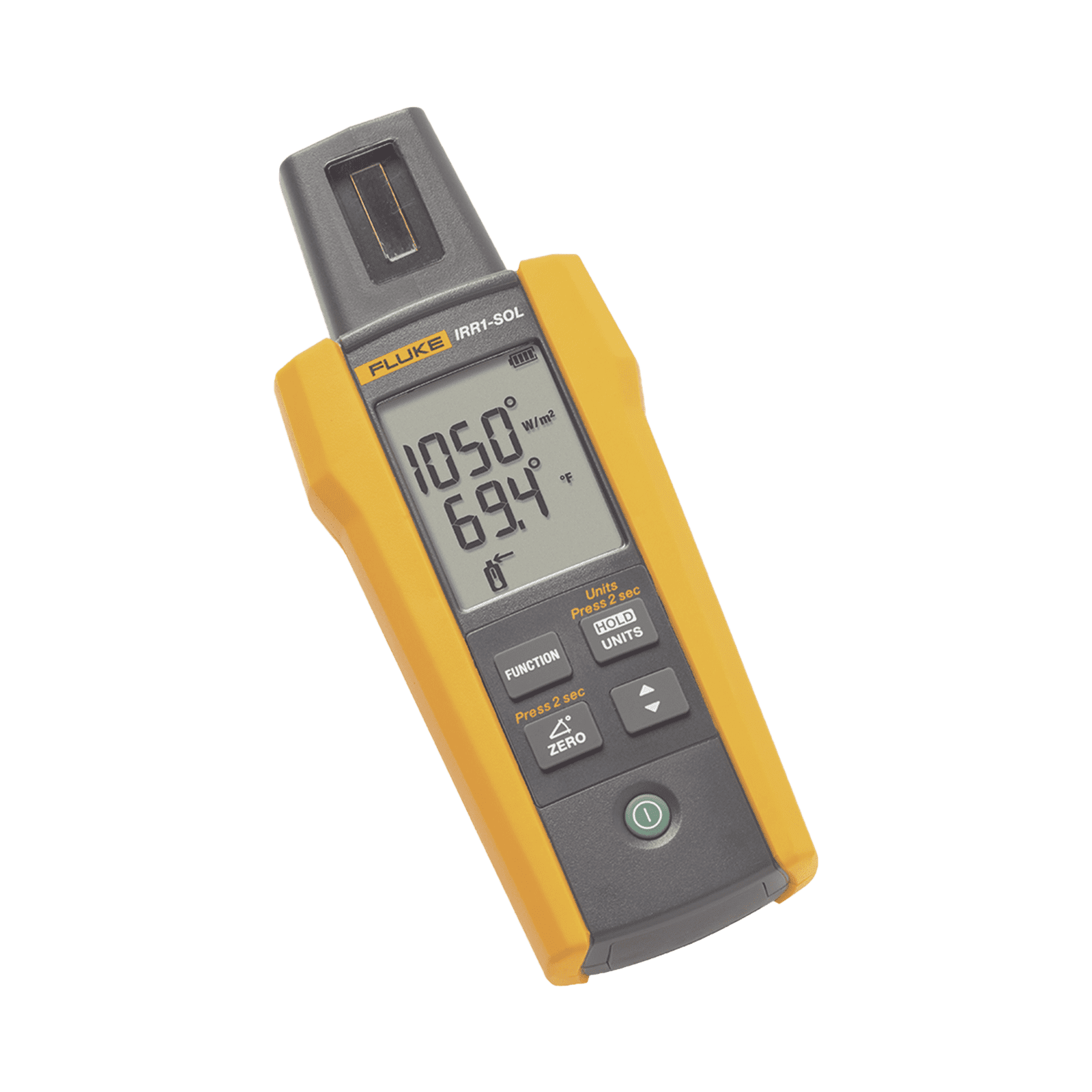 Medidor de Radiación Solar para Instalación, Mantenimiento y Generación de Informes de Paneles Solares o Sistemas Fotovoltaicos, Medida instantánea de hasta 1400 W/m² FLK-IRR1-SOL - FLUKE