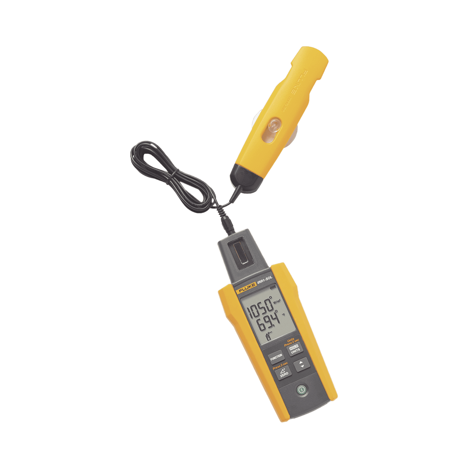 Medidor de Radiación Solar para Instalación, Mantenimiento y Generación de Informes de Paneles Solares o Sistemas Fotovoltaicos, Medida instantánea de hasta 1400 W/m² FLK-IRR1-SOL - FLUKE