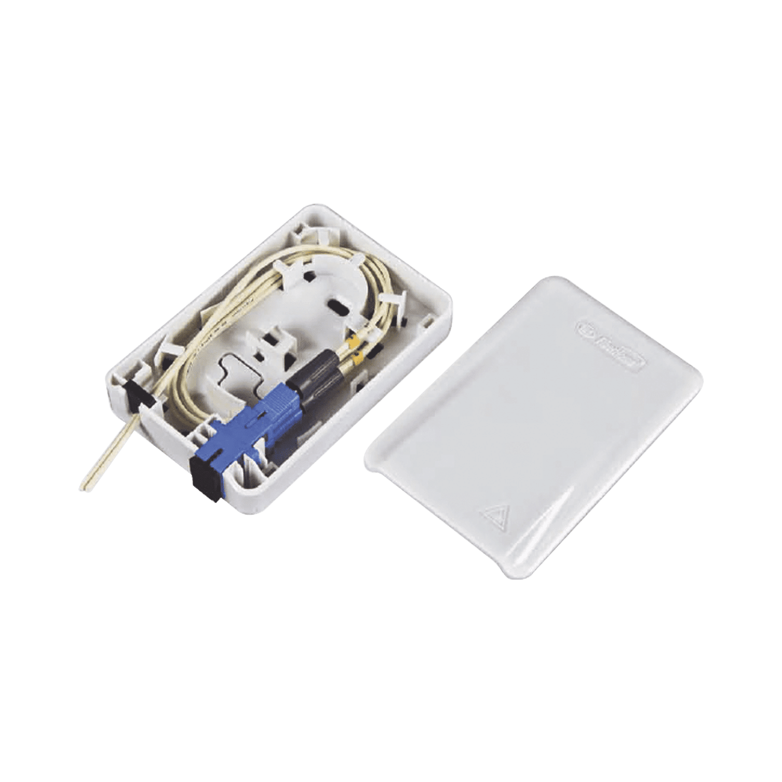 Caja Terminal de Fibra Óptica (Roseta) con 2 acopladores SC/APC, blanca FTB-506 - FIBERHOME